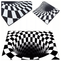 Chodnik Dywanik Mata Wycieraczka z Efektem 3D Iluzja Biała Dziura 60x40cm