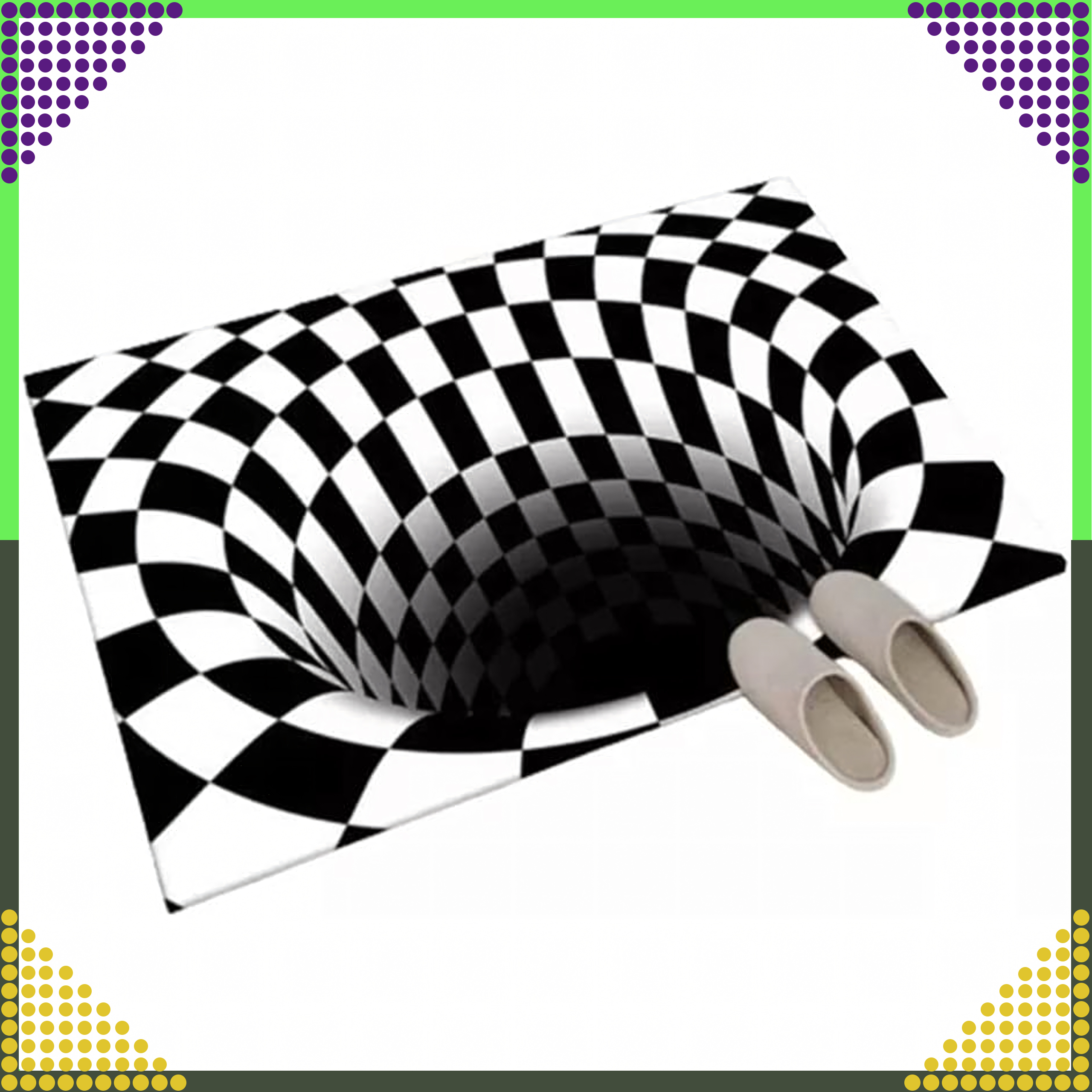 Chodnik Dywanik Mata Wycieraczka z Efektem 3D Iluzja Biała Dziura 60x40cm - obrazek 10