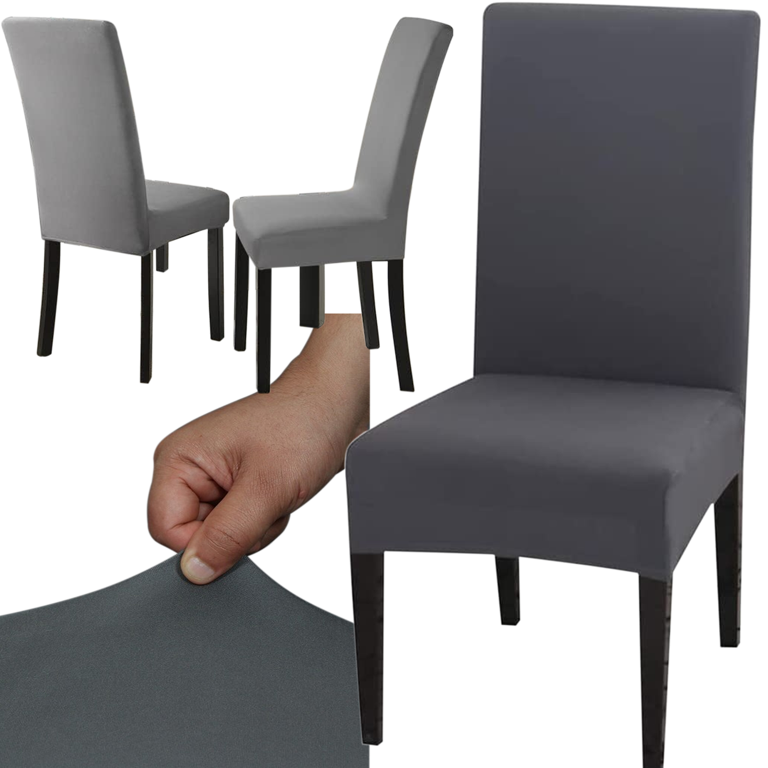 Pokrowiec na Krzesło Siedzisko Mocny Uniwersalny Elastyczny z Gumką Miękki - obrazek 11