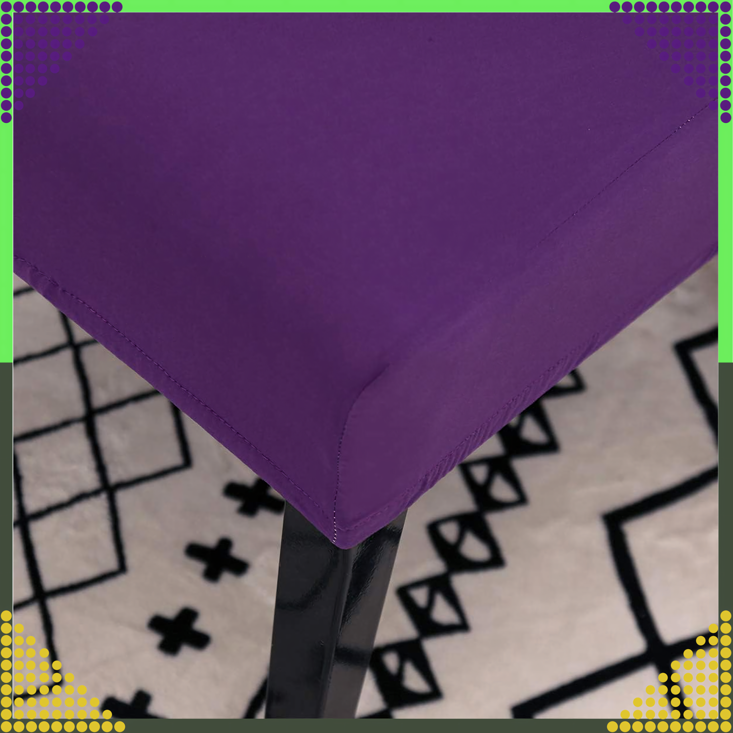 Pokrowiec na Krzeszło Siedzisko Mocny Uniwersalny Elastyczny z Gumką Miękki - obrazek 7