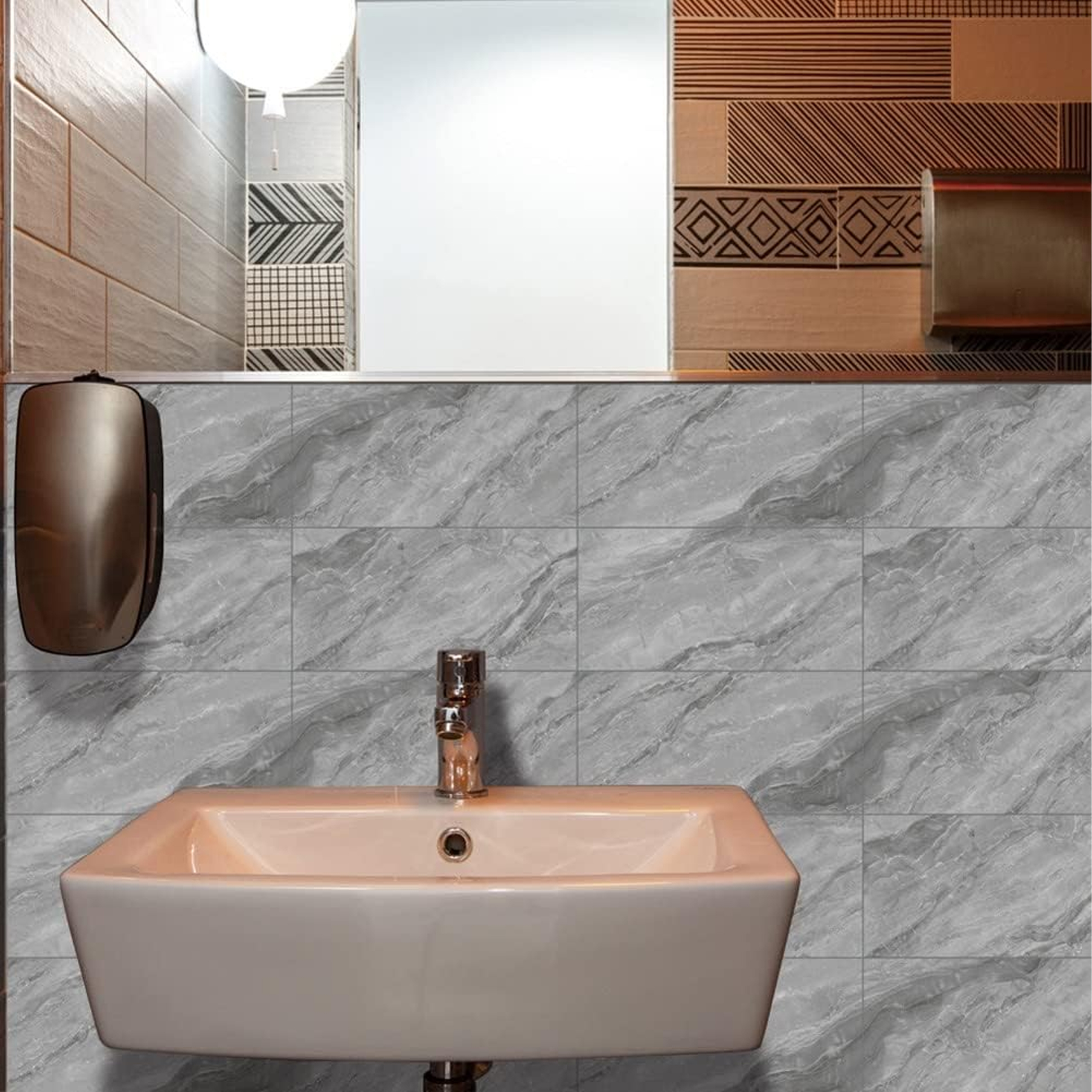 TAPETA SAMOPRZYLEPNA PANELE PŁYTKI ŚCIENNE NAKLEJKI MARMUR 30X15CM 16SZT - obrazek 4