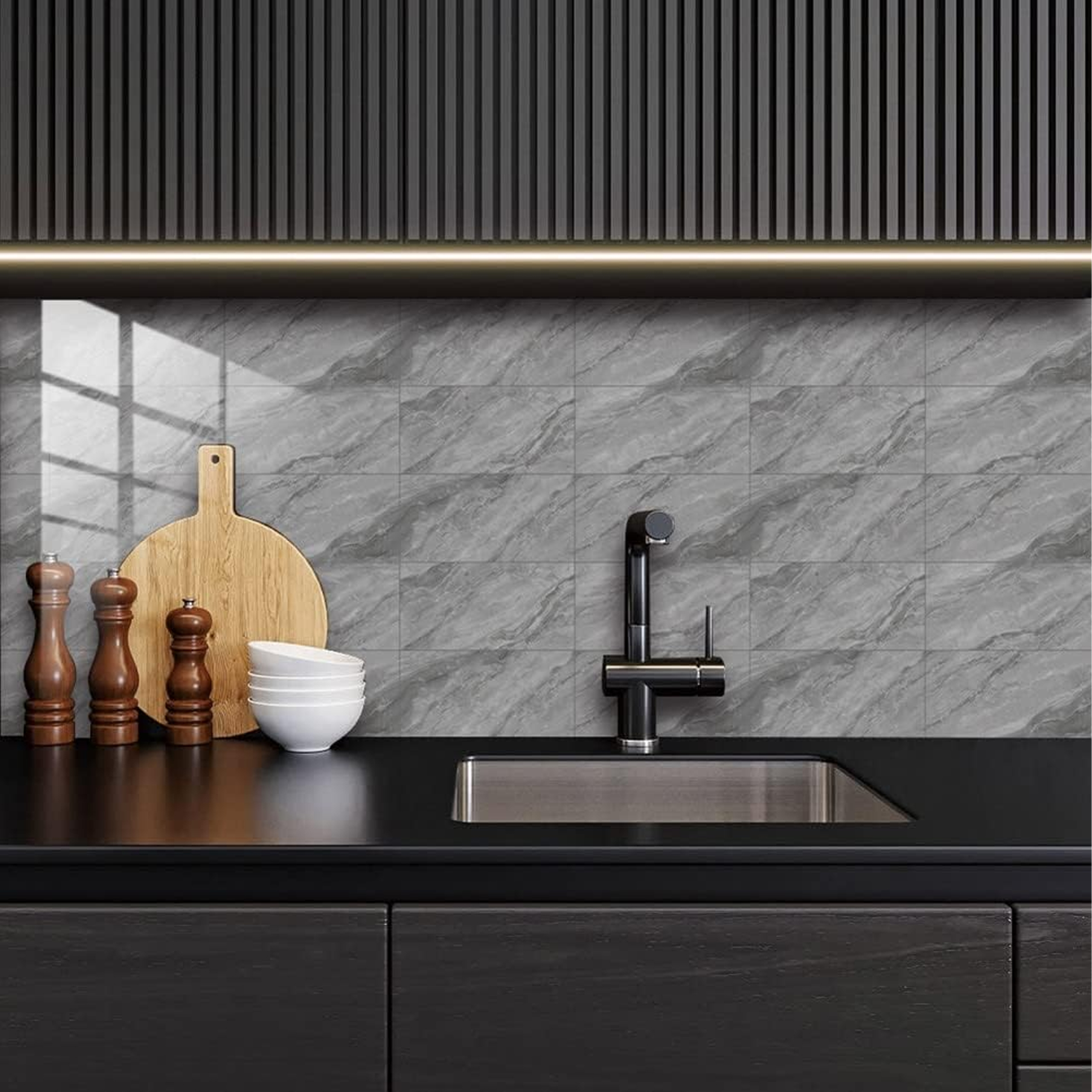 TAPETA SAMOPRZYLEPNA PANELE PŁYTKI ŚCIENNE NAKLEJKI MARMUR 30X15CM 16SZT - obrazek 5