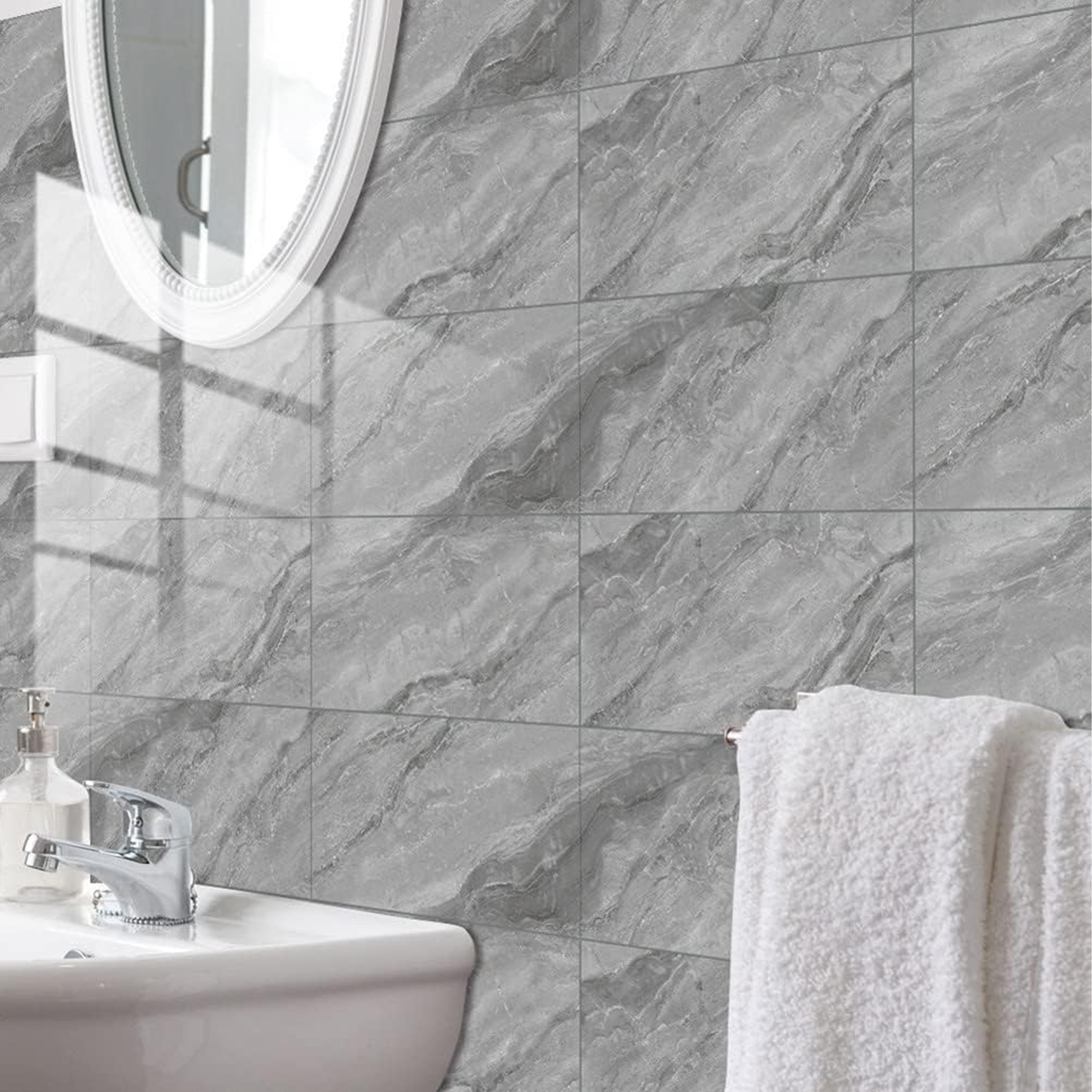 TAPETA SAMOPRZYLEPNA PANELE PŁYTKI ŚCIENNE NAKLEJKI MARMUR 30X15CM 16SZT - obrazek 6