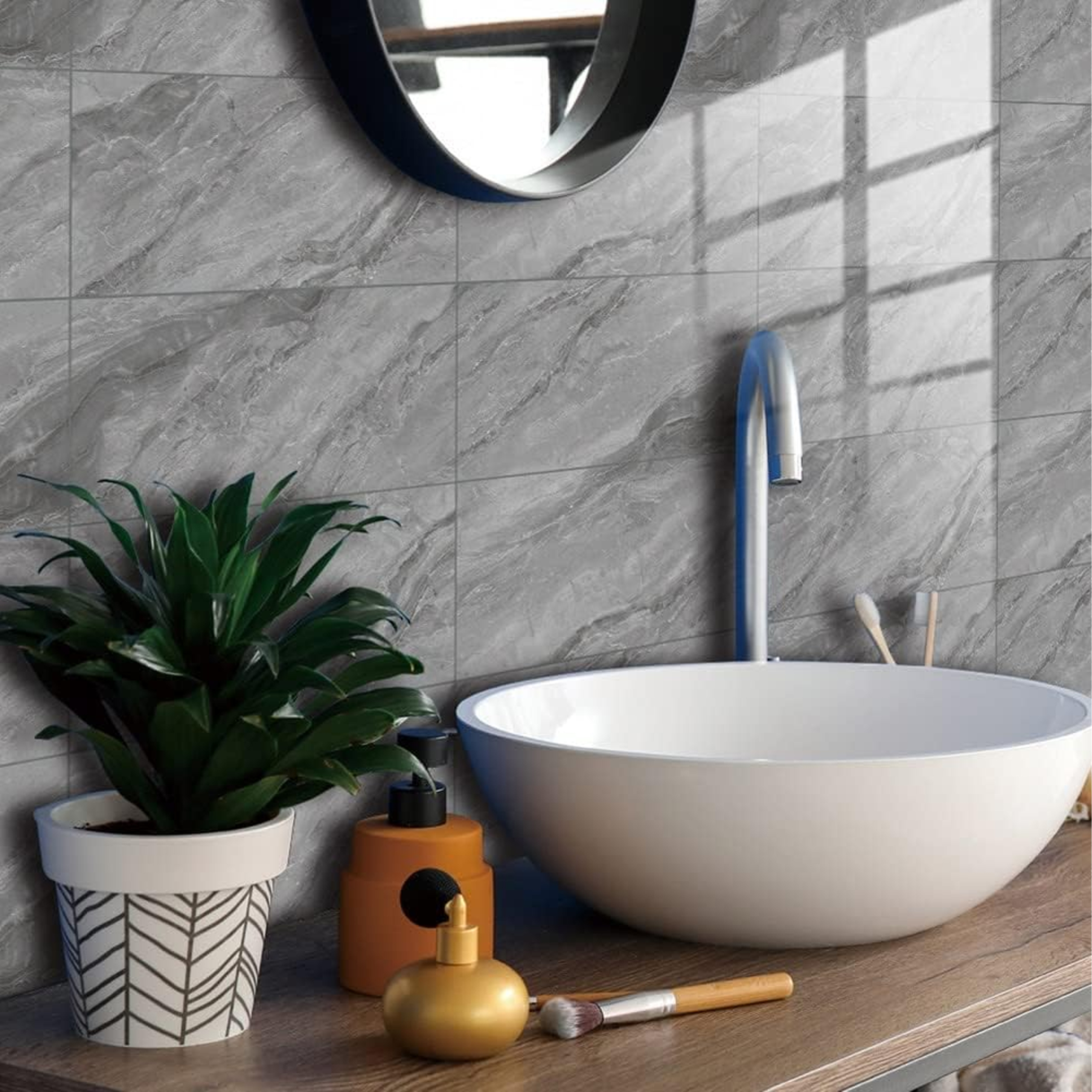 TAPETA SAMOPRZYLEPNA PANELE PŁYTKI ŚCIENNE NAKLEJKI MARMUR 30X15CM 16SZT - obrazek 7