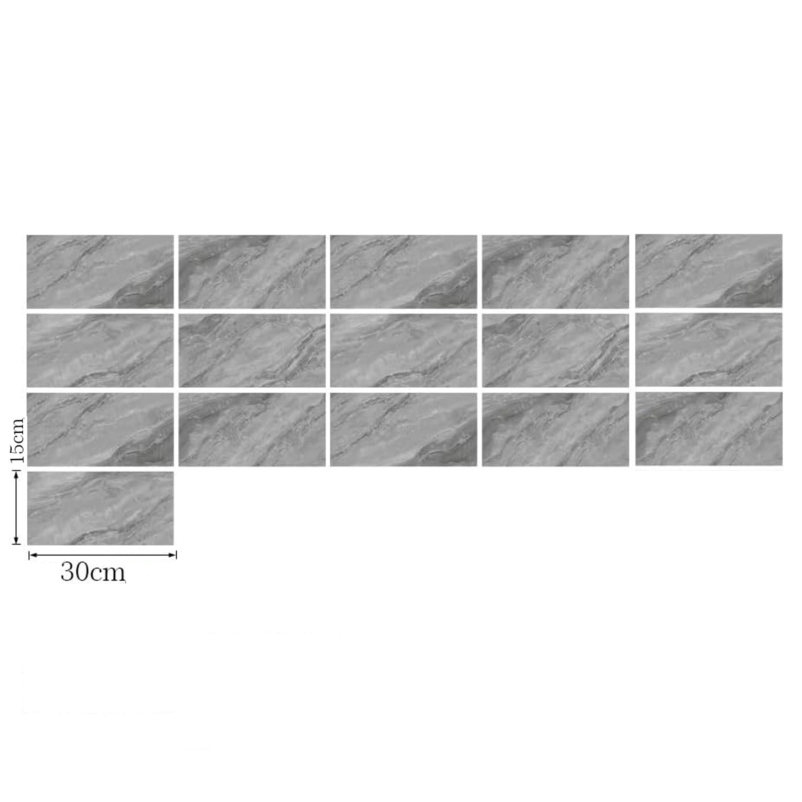 TAPETA SAMOPRZYLEPNA PANELE PŁYTKI ŚCIENNE NAKLEJKI MARMUR 30X15CM 16SZT - obrazek 11