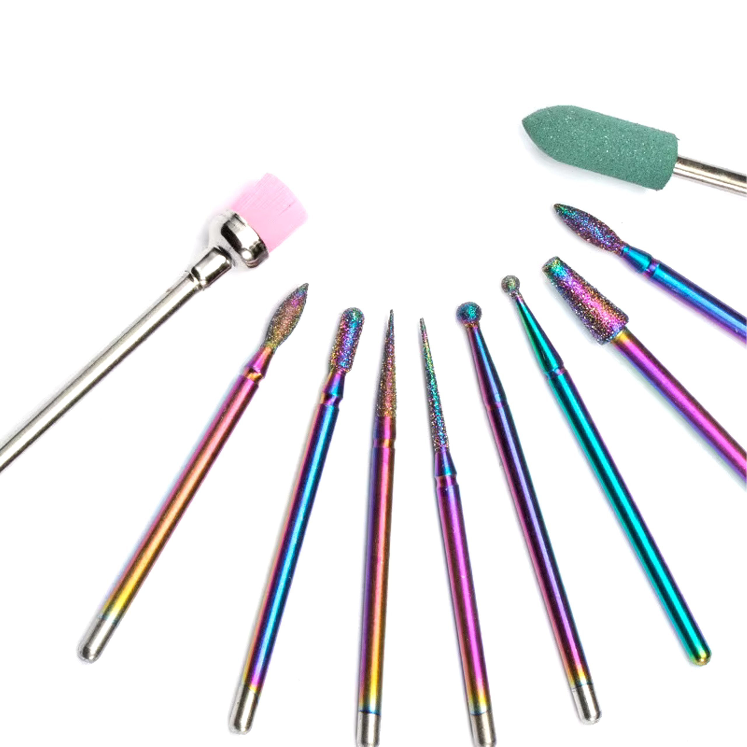 ZESTAW FREZÓW FREZY DO PAZNOKCI SKÓREK DIAMENTOWE CERAMICZNE 10 SZT PUDEŁKO - obrazek 11