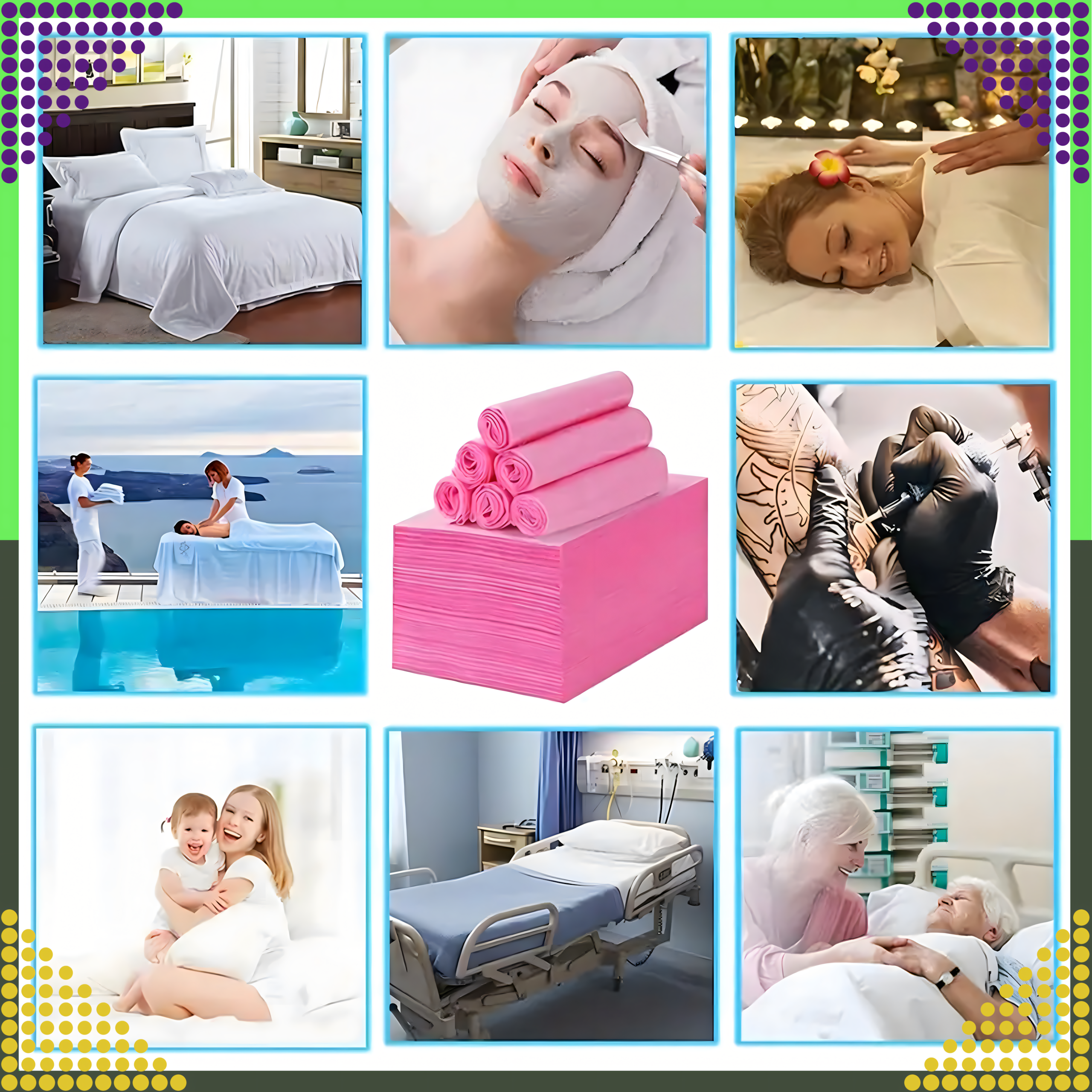 Podkład Podkłady Prześcieradło Kosmetyczne Medyczne Łóżko 170x70cm 100 szt - obrazek 3