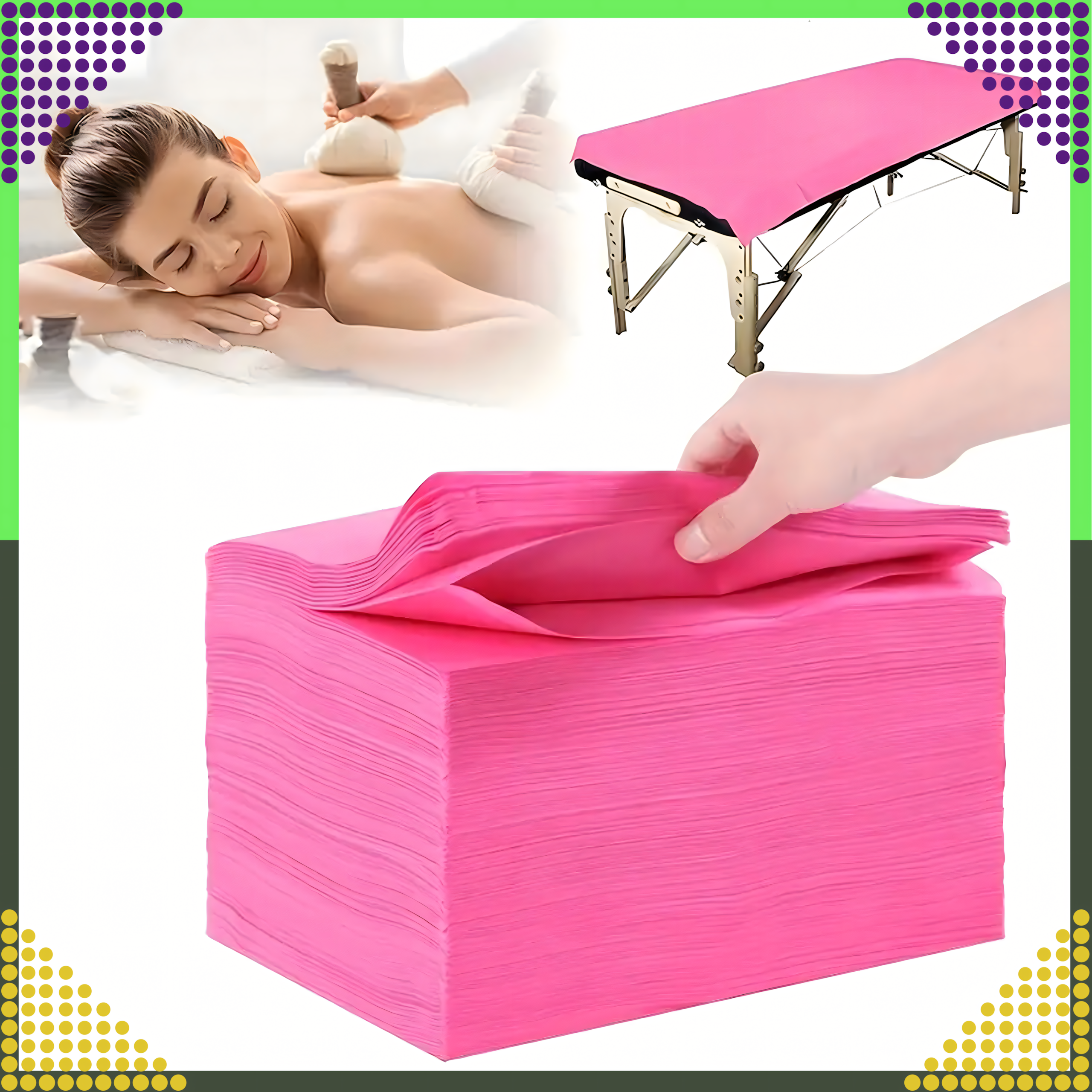 Podkład Podkłady Prześcieradło Kosmetyczne Medyczne Łóżko 170x70cm 100 szt - obrazek 4