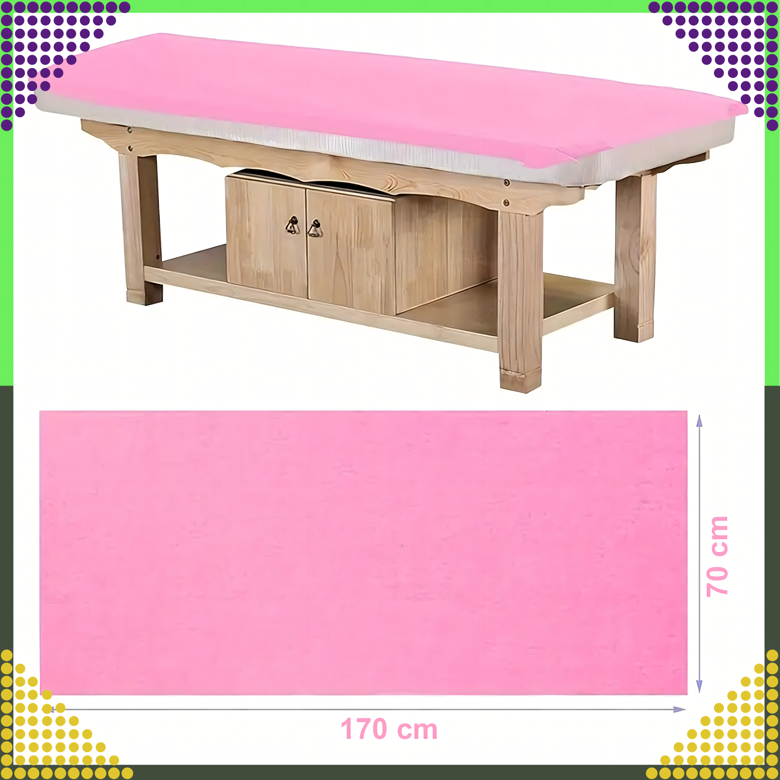 Podkład Podkłady Prześcieradło Kosmetyczne Medyczne Łóżko 170x70cm 100 szt - obrazek 8