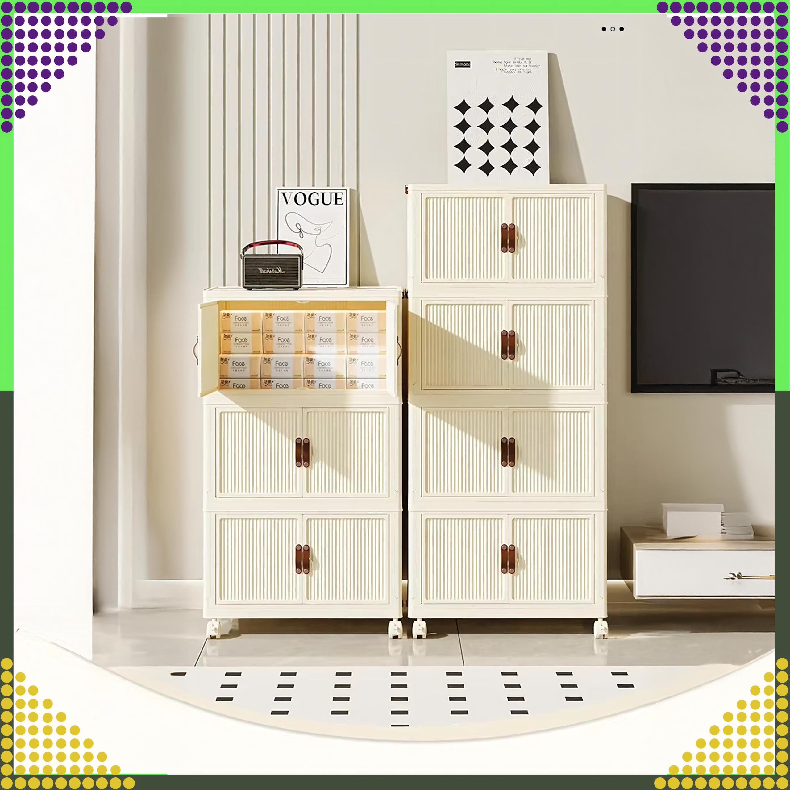 Szafka Regał do Przechowywania Plastikowy Organizer Składany Schowek