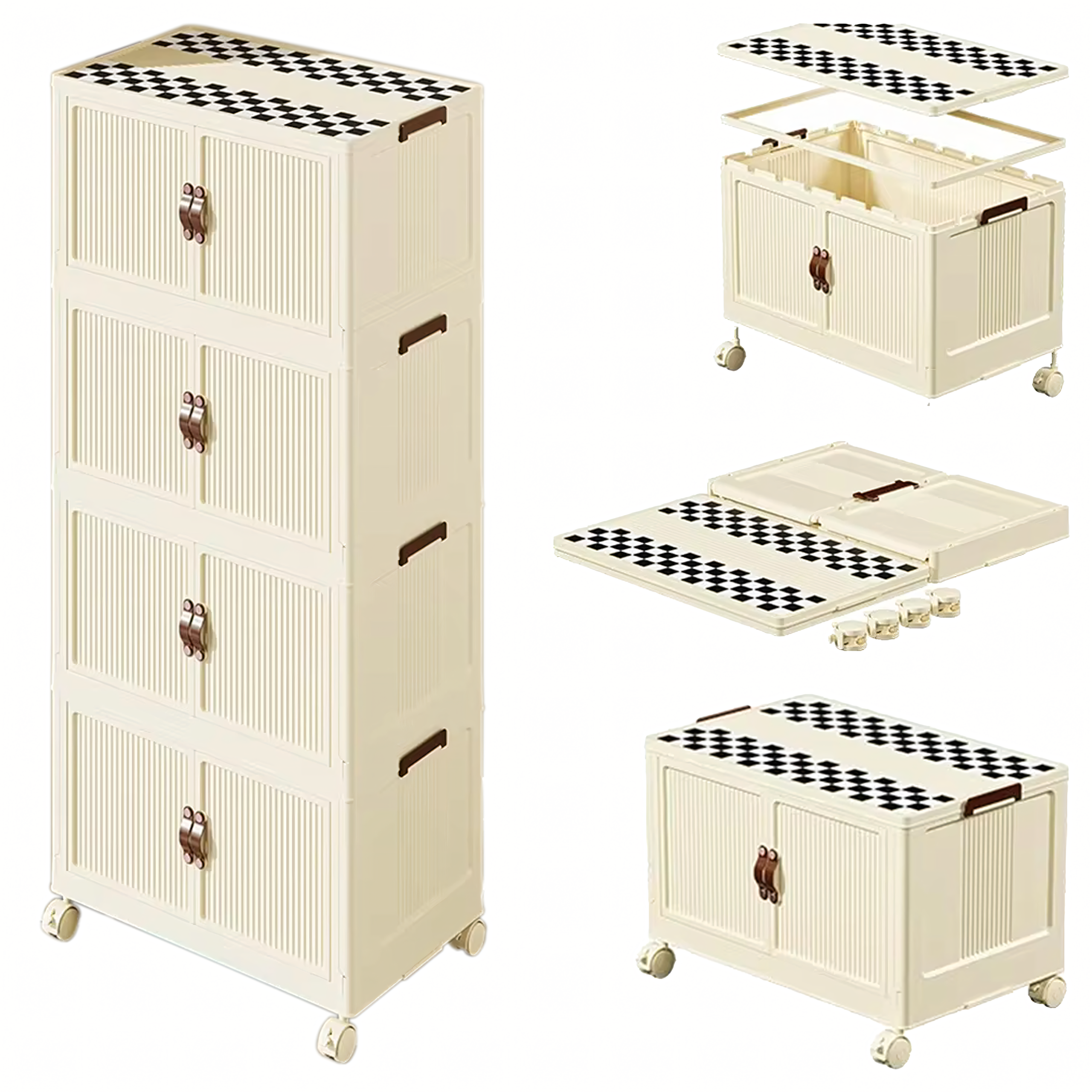 Szafka Regał do Przechowywania Plastikowy Organizer Składany Schowek - obrazek 10