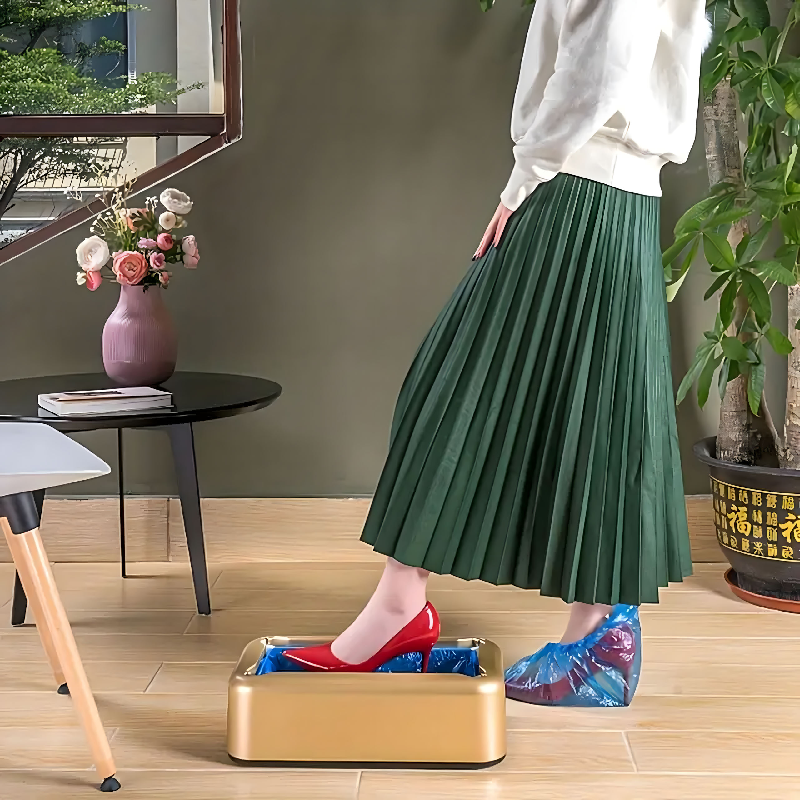 144x Automatyczny Dozownik Pojemnik Podajnik Ochraniaczy na Buty + 20 Worków - obrazek 11