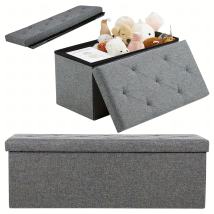 Duża Pufa Pojemnik Skrzynia Pojemna na Zabawki Schowek na Ubrania Siedzisko