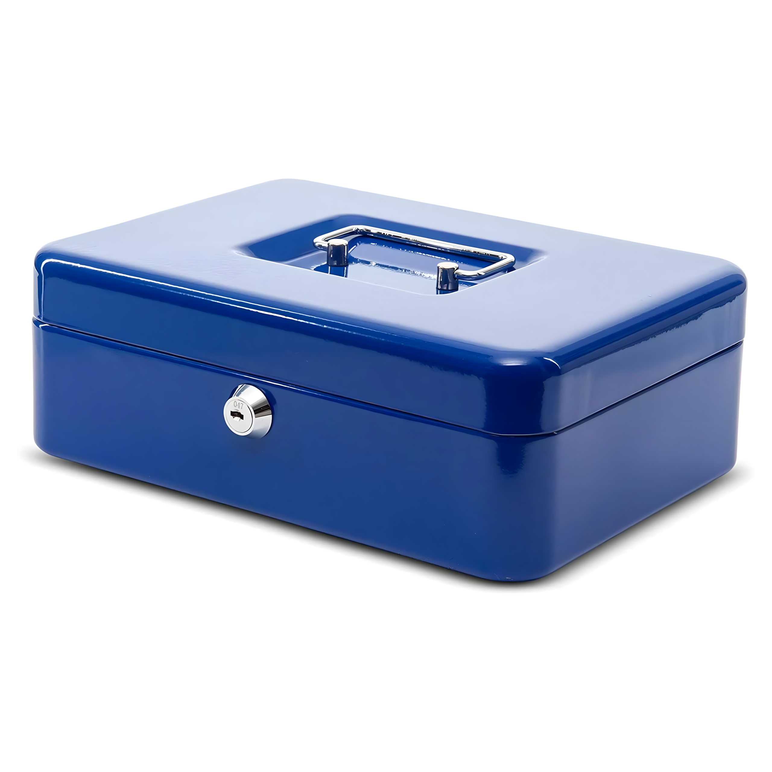 Kasetka na Pieniądze Monety Bilon Banknoty Sejf Metalowa na Klucze Duża - obrazek 5