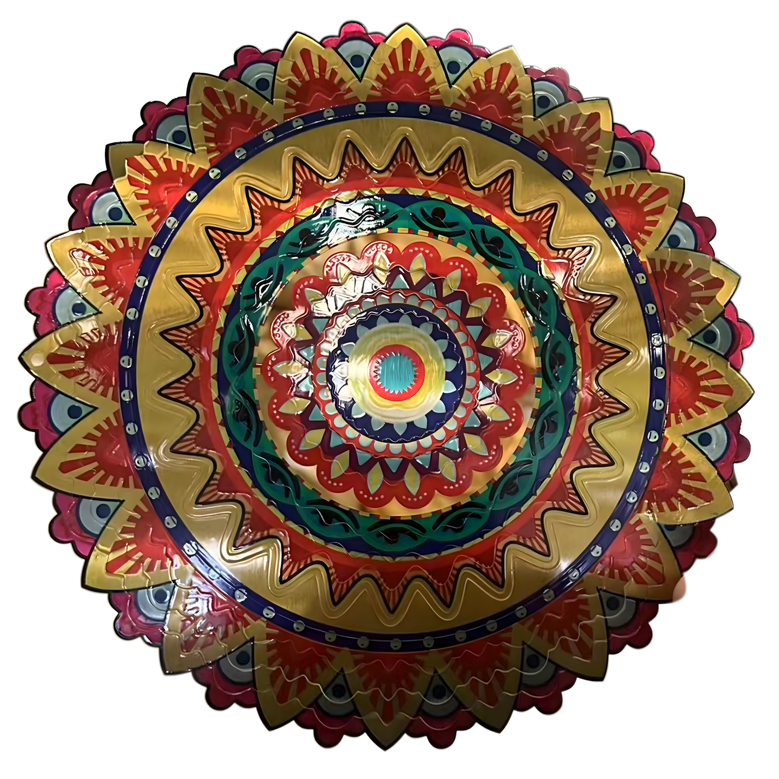Wisząca Błystka Ozdoba Łapacz Wiatrowa 12” Mandala 3D do Ogrodu Pokoju