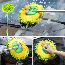 Szczotka Mop Teleskopowa do Mycia Samochodu Dachu Okien Szyb Uniwersalna