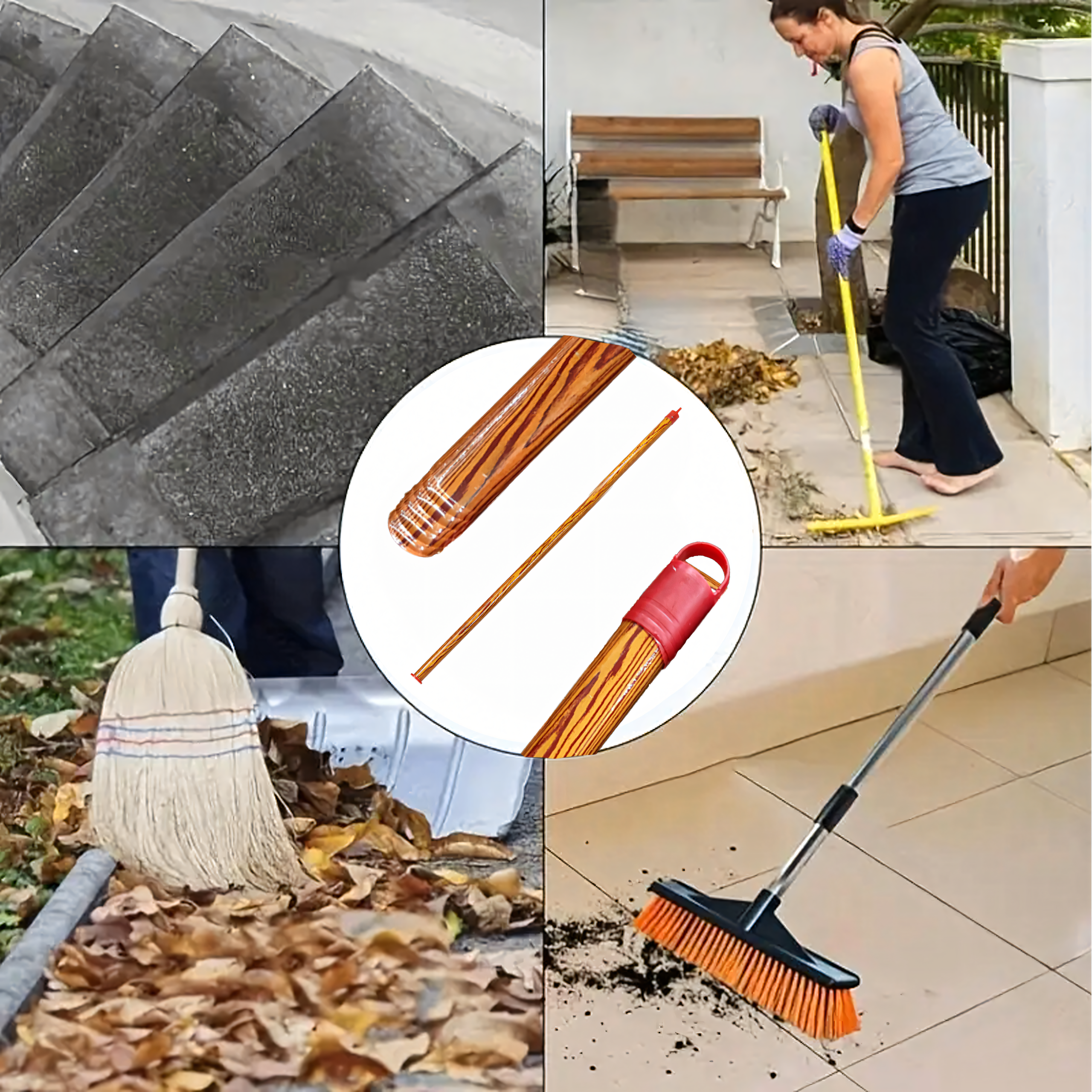 Kij Metalowy 120 cm Trzonek z Gwintem do Szczotki Miotły Zmiotki Ulicówki - obrazek 5