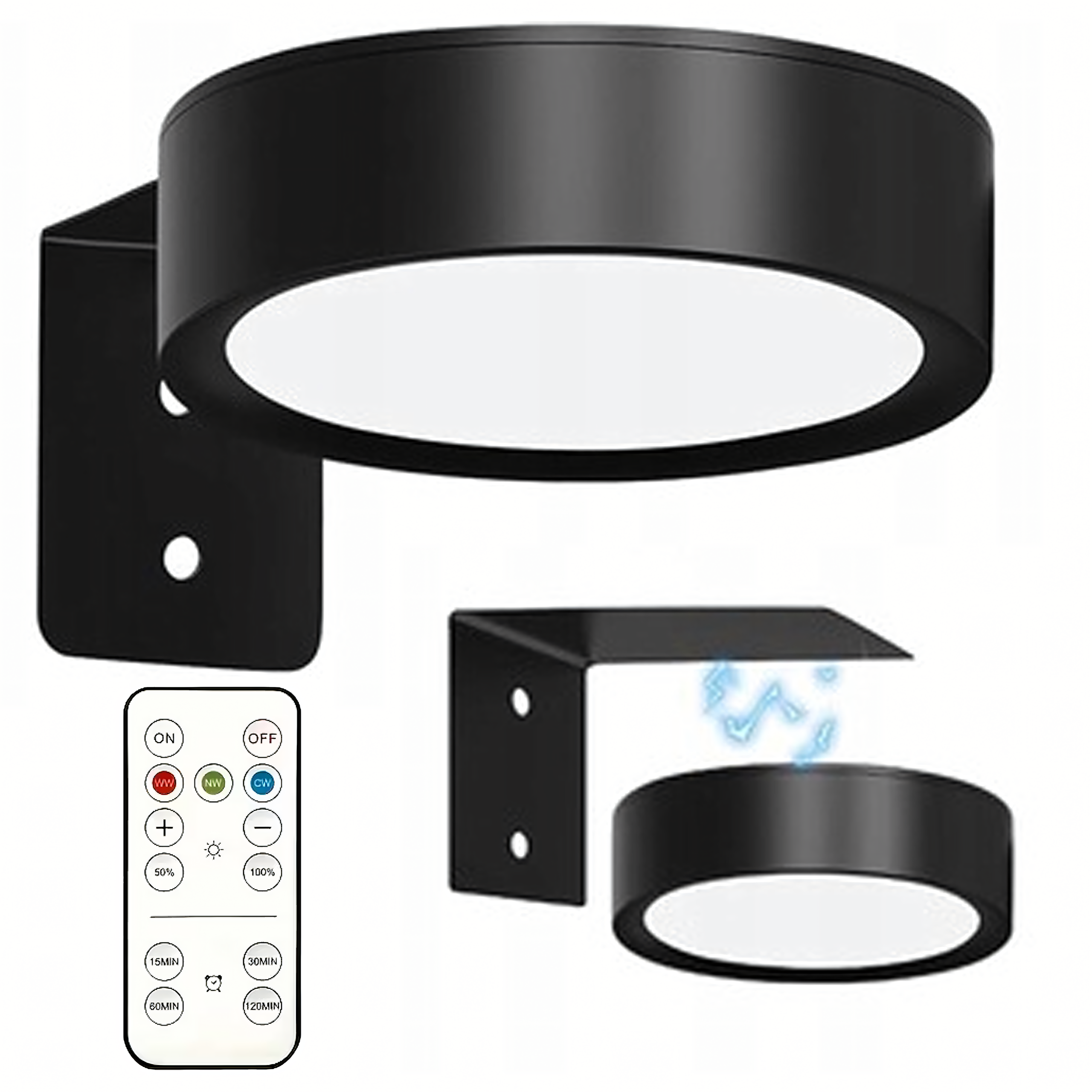 Lampa Led Magnetyczna Bezprzewodowa Klinkiet Ścienna do Obrazów Pilot - obrazek 4