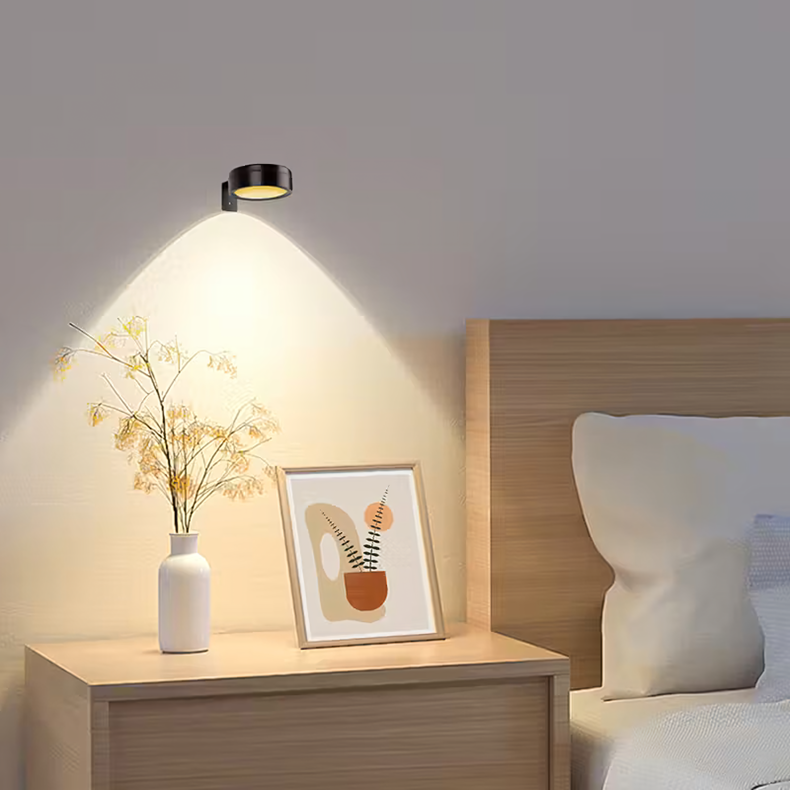 Lampa Led Magnetyczna Bezprzewodowa Klinkiet Ścienna do Obrazów Pilot - obrazek 8