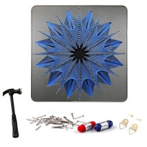 Zestaw Kreatywny Do String Art Przeplatanka Obraz z Nici Ramka 40×40 cm