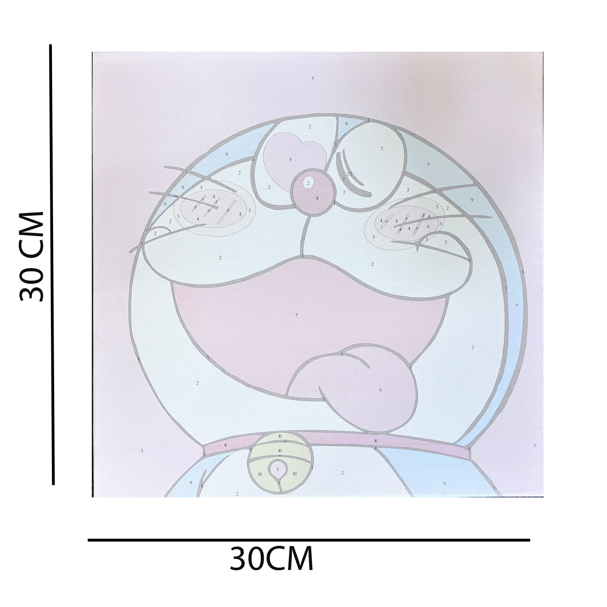 MALOWANIE PO NUMERACH OBRAZ Z RAMĄ ZESTAW PĘDZLE FARBY 30x30 DLA DZIECI - obrazek 10