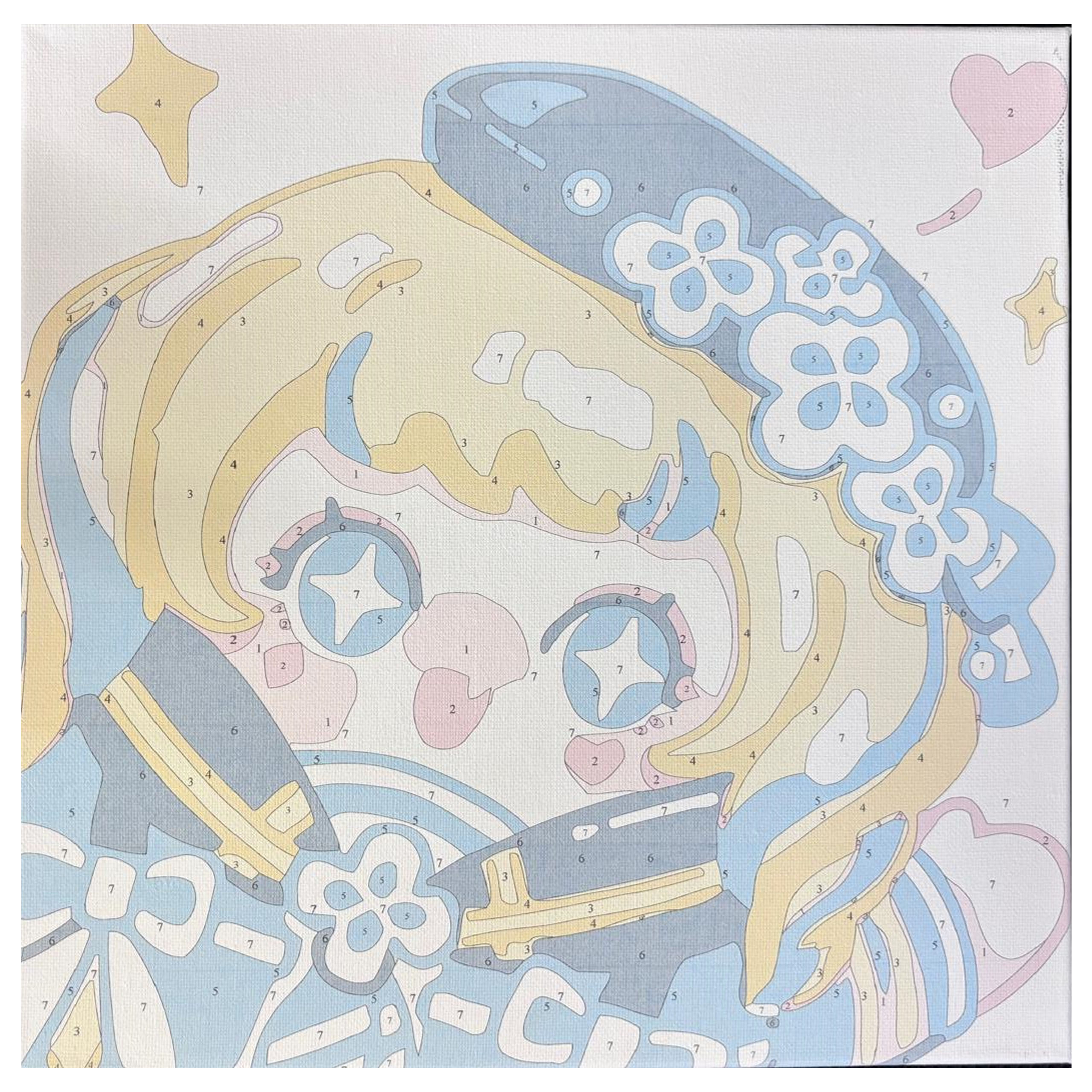 MALOWANIE PO NUMERACH OBRAZ Z RAMĄ ZESTAW PĘDZLE FARBY 30x30 DLA DZIECI - obrazek 10