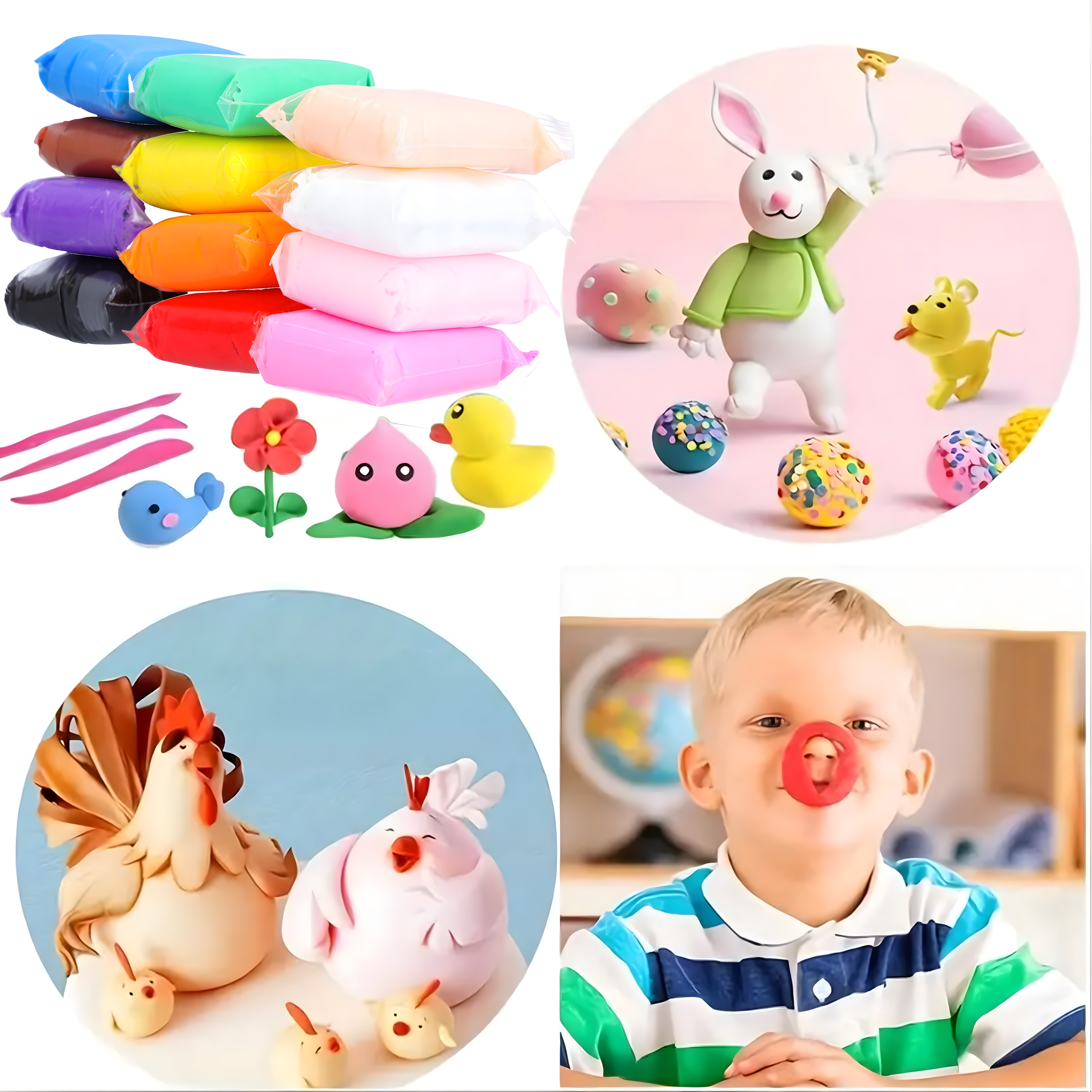 Piankolina 36szt Ciastolina Glina Pianka + Nożyki Magiczna Masa Plastyczna - obrazek 10