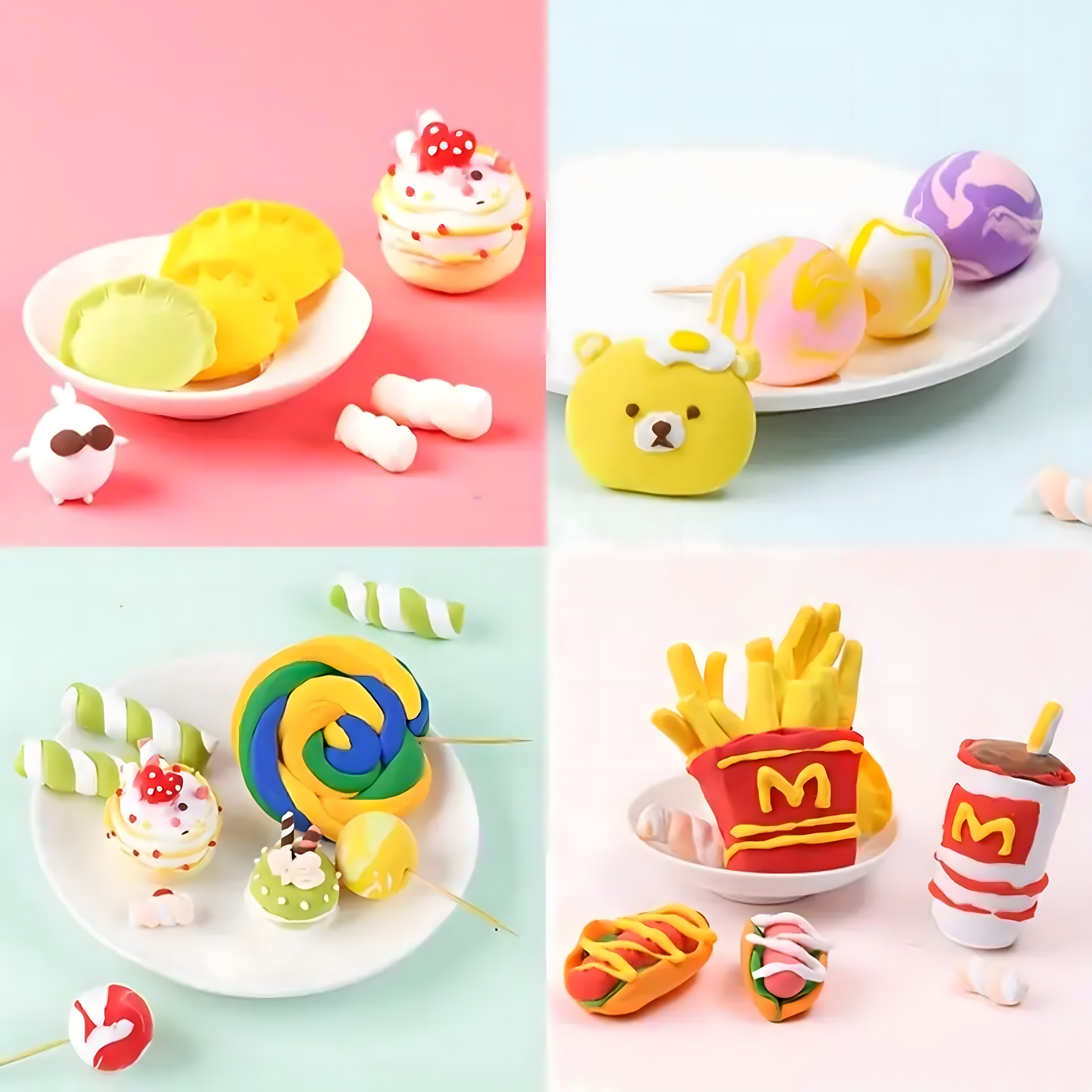 Piankolina 36szt Ciastolina Glina Pianka + Nożyki Magiczna Masa Plastyczna - obrazek 8