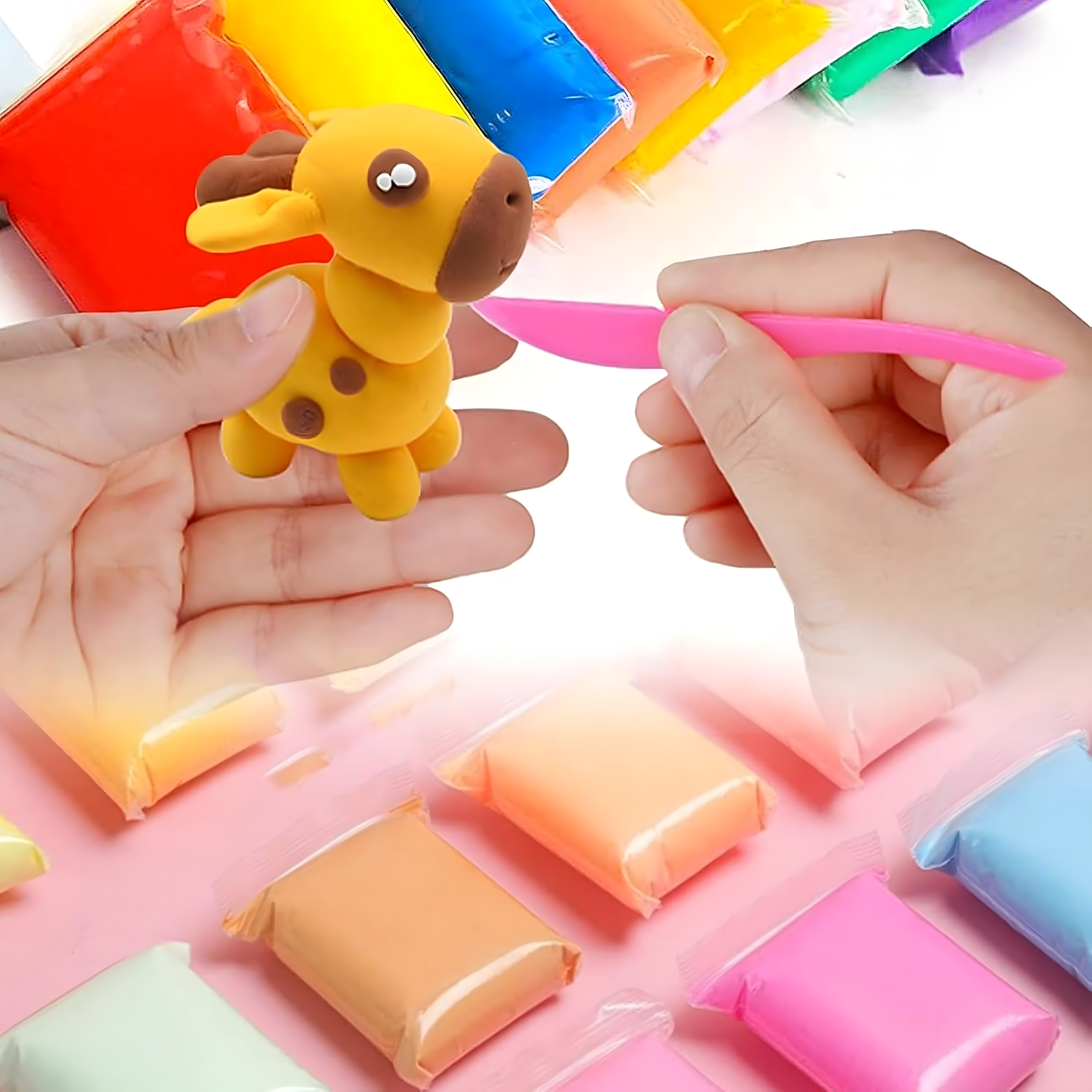 Piankolina 36szt Ciastolina Glina Pianka + Nożyki Magiczna Masa Plastyczna - obrazek 4