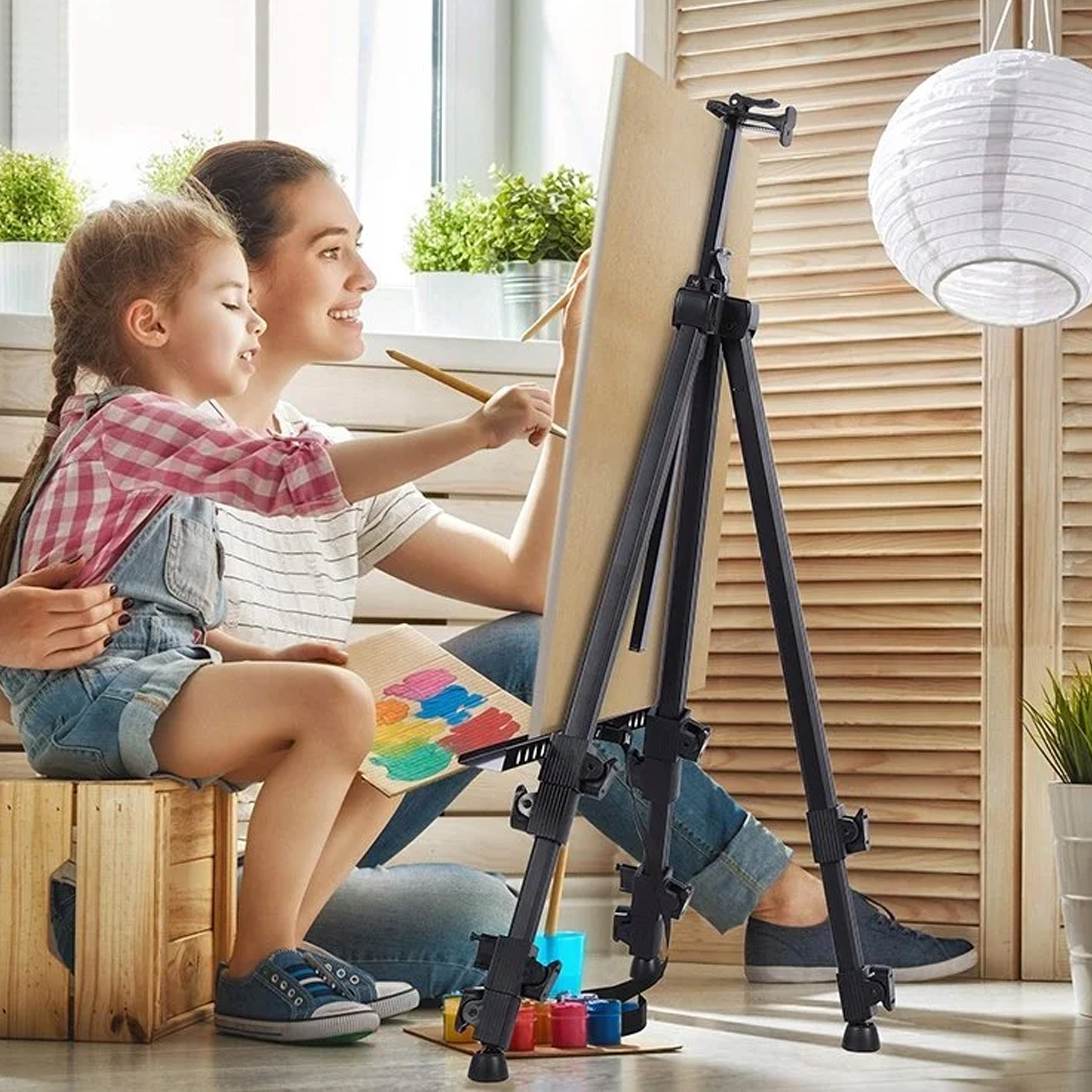 Sztaluga Malarska Aluminiowa Plenerowa 155cm Pokrowiec Duża Składana Mocna