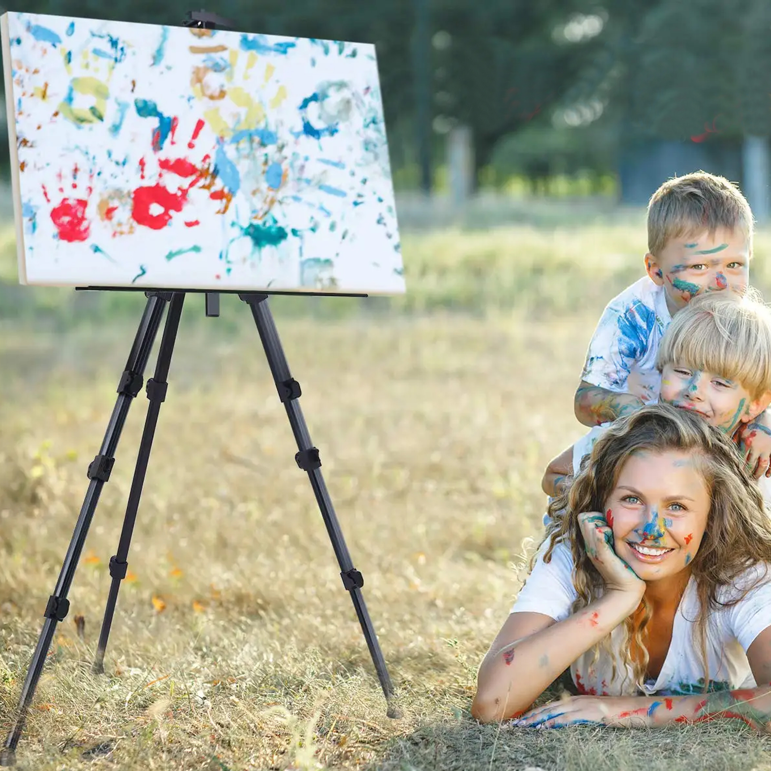 Sztaluga Malarska Aluminiowa Plenerowa 155cm Pokrowiec Duża Składana Mocna - obrazek 7