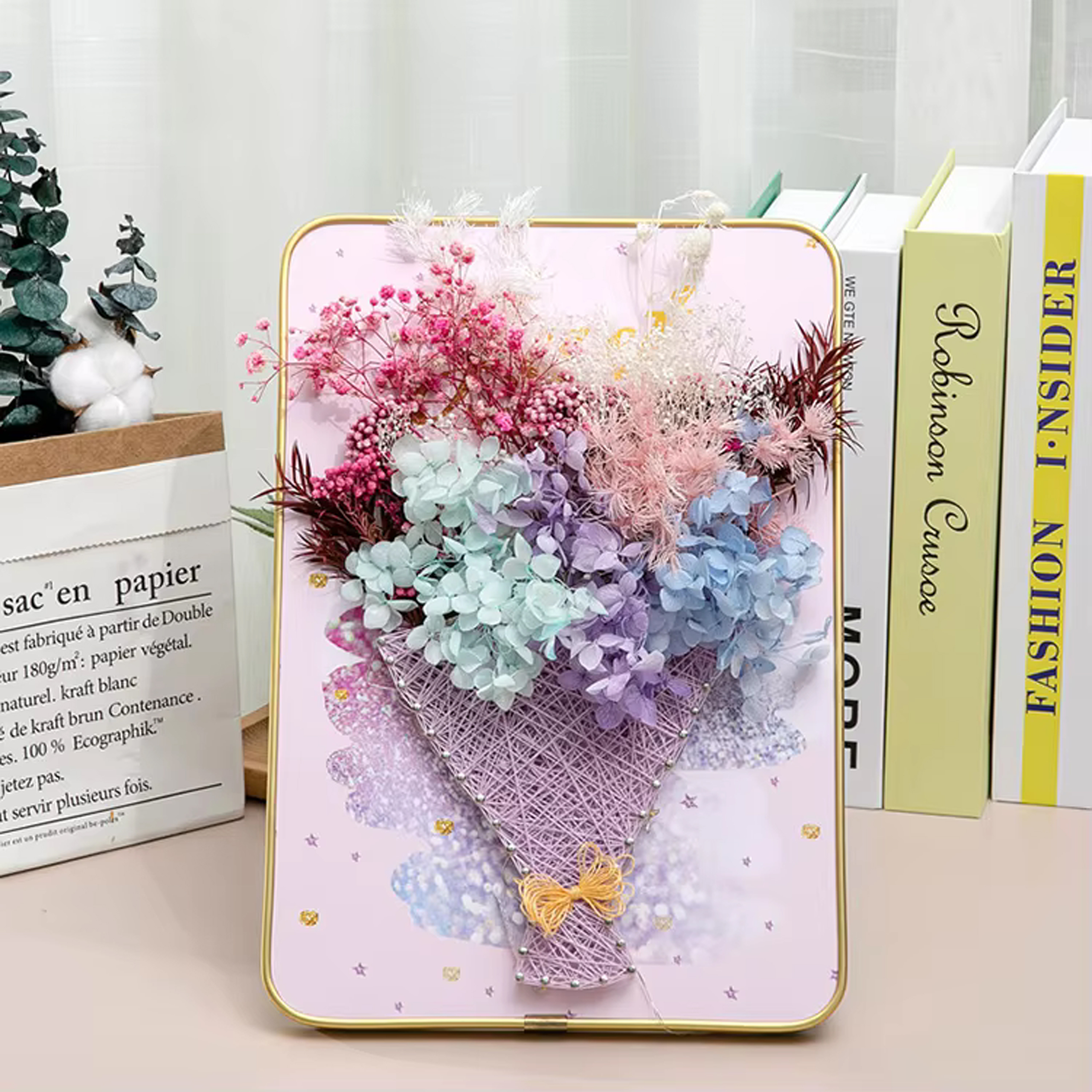 ZESTAW KREATYWNY DO STRING ART PRZEPLATANKA HAFT OBRAZ LED W RAMCE 21x30 CM - obrazek 8