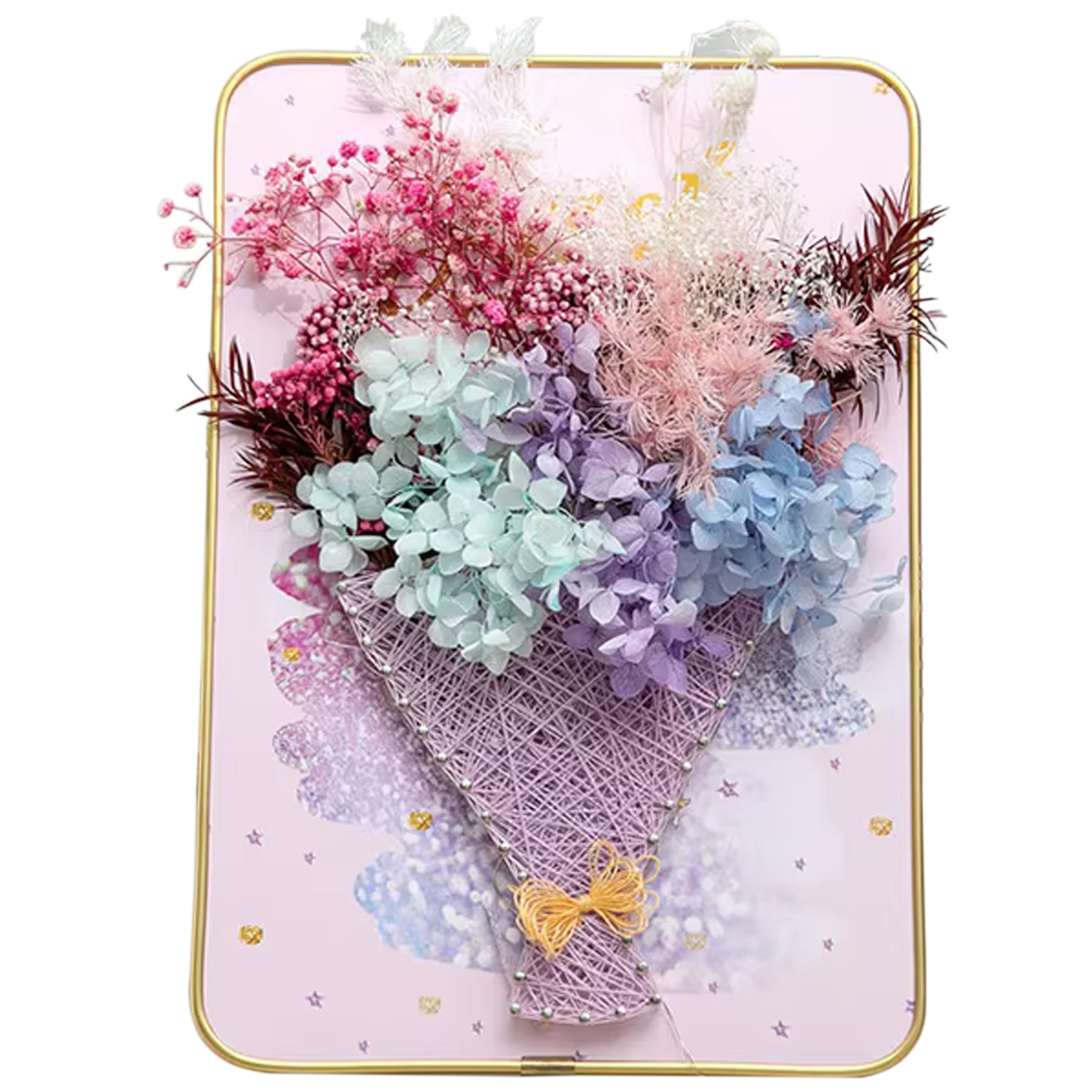 ZESTAW KREATYWNY DO STRING ART PRZEPLATANKA HAFT OBRAZ LED W RAMCE 21x30 CM - obrazek 10