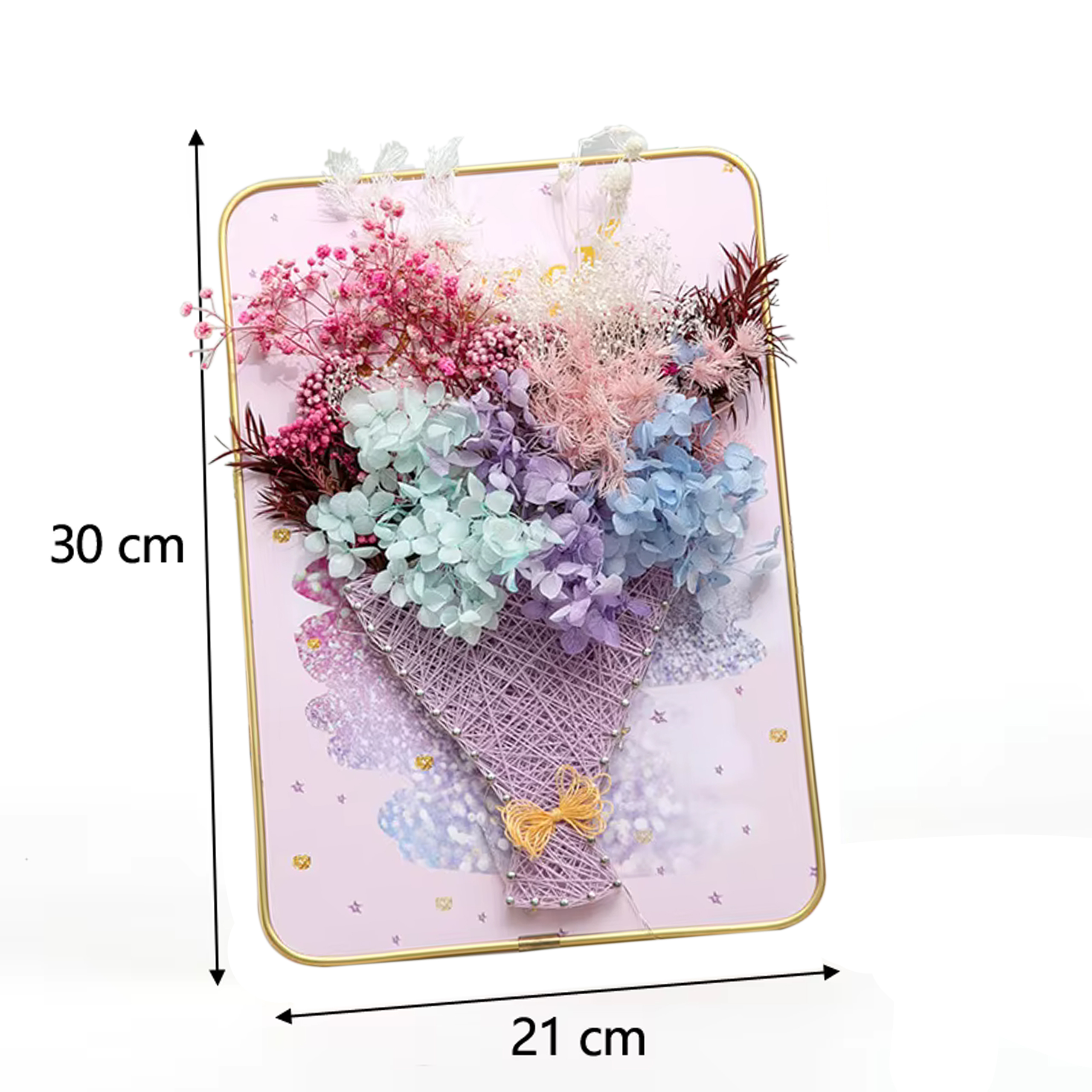 ZESTAW KREATYWNY DO STRING ART PRZEPLATANKA HAFT OBRAZ LED W RAMCE 21x30 CM - obrazek 11