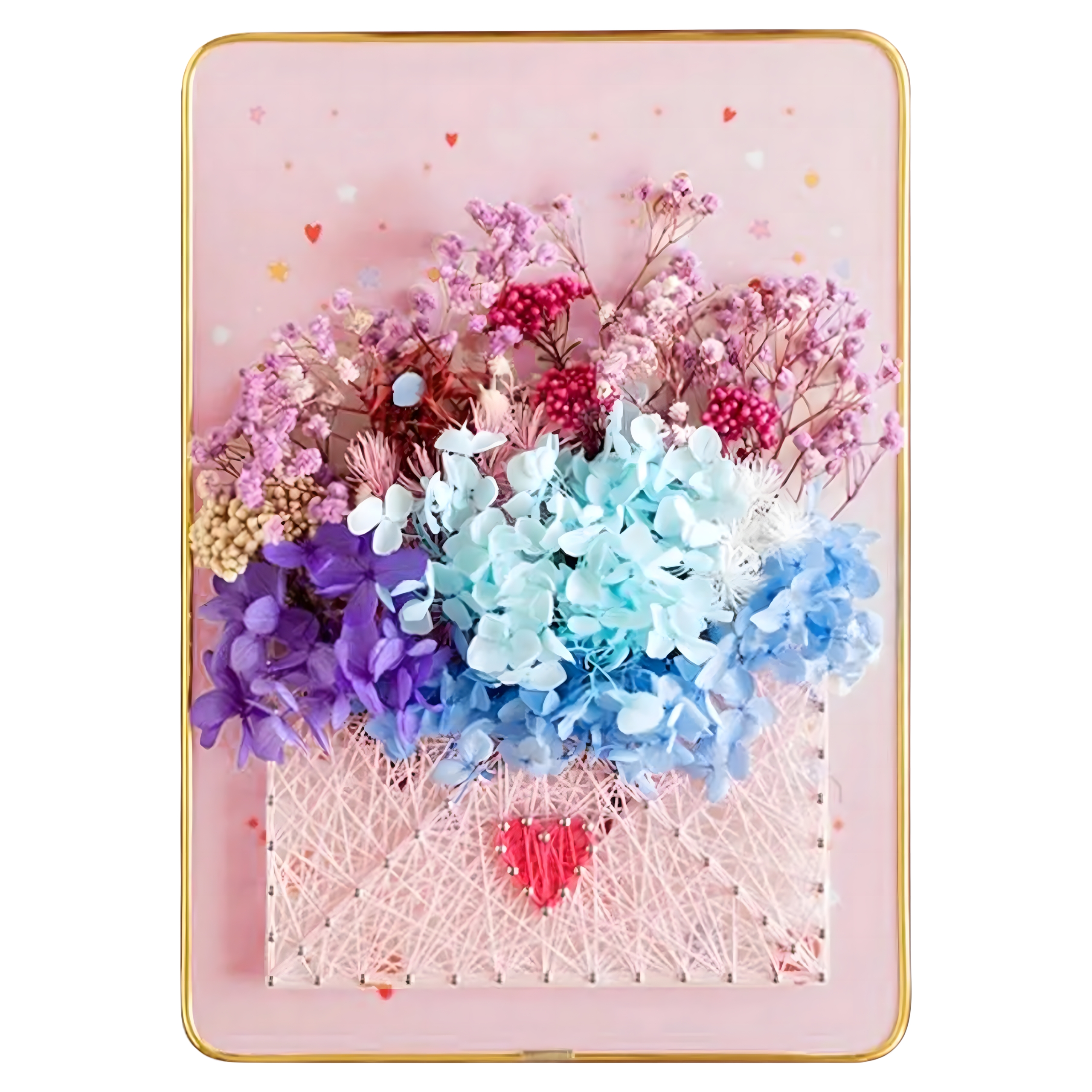 ZESTAW KREATYWNY DO STRING ART PRZEPLATANKA HAFT OBRAZ LED W RAMCE 21x30 CM - obrazek 4