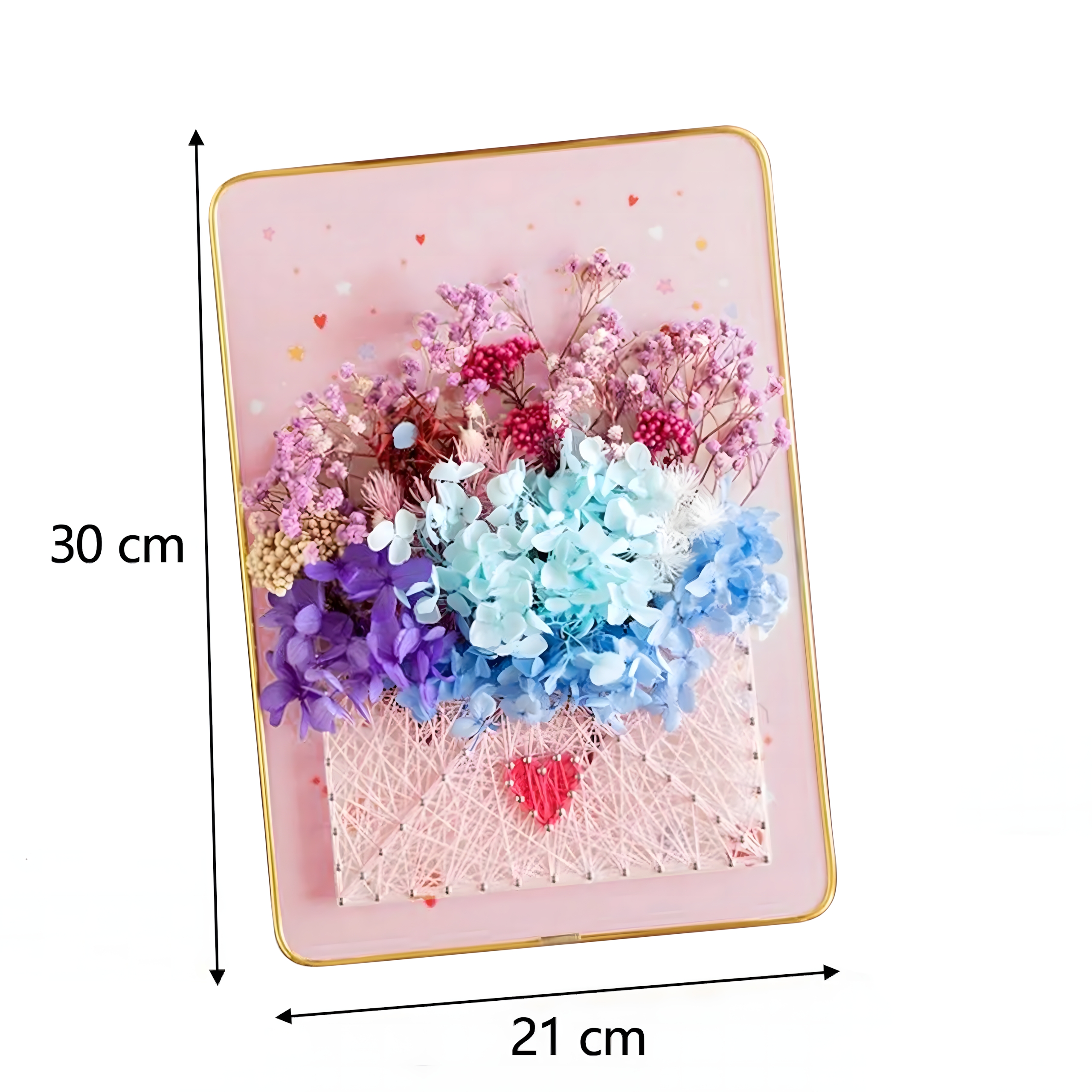 ZESTAW KREATYWNY DO STRING ART PRZEPLATANKA HAFT OBRAZ LED W RAMCE 21x30 CM - obrazek 11