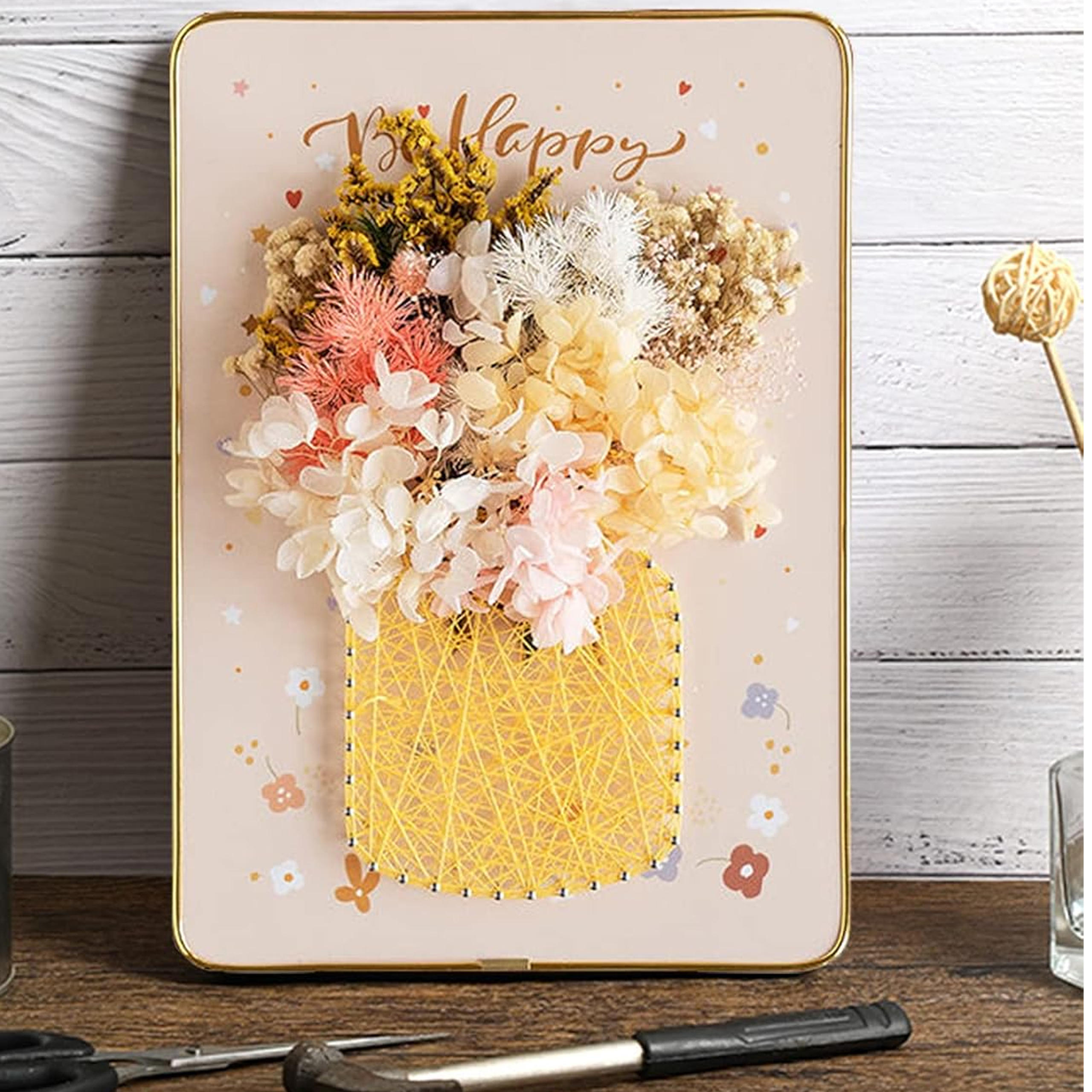 ZESTAW KREATYWNY DO STRING ART PRZEPLATANKA HAFT OBRAZ LED W RAMCE 21x30 CM - obrazek 10