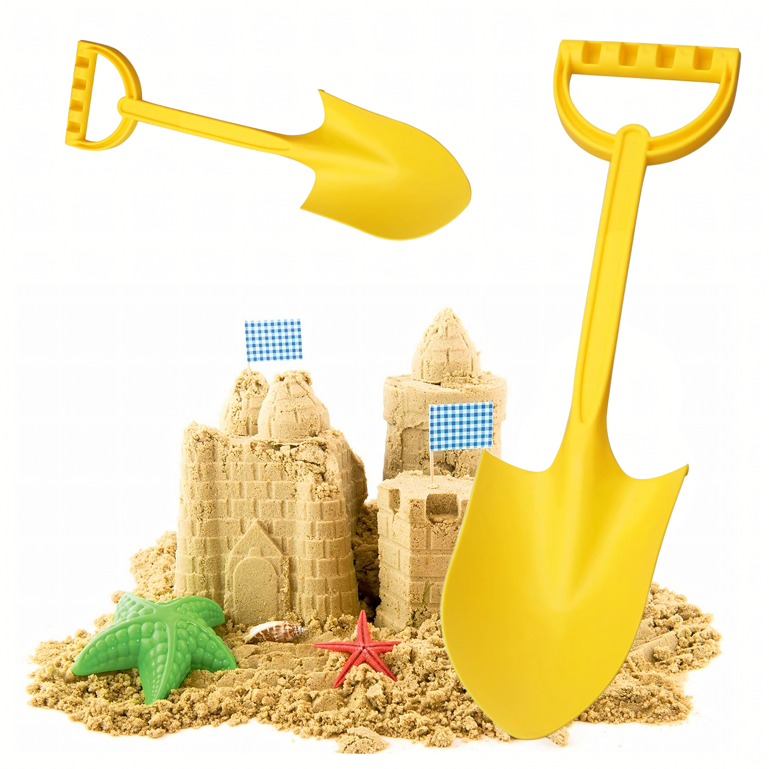 Łopatka Łopata Szpadel do Piasku na Plażę Piaskownice Mocna duża 51 cm - obrazek 3