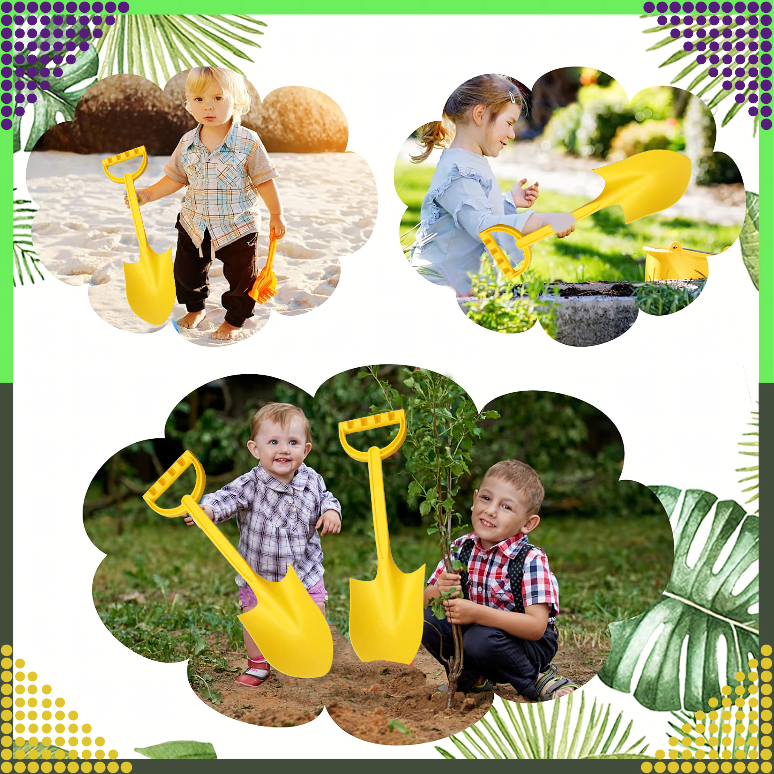 Łopatka Łopata Szpadel do Piasku na Plażę Piaskownice Mocna duża 51 cm - obrazek 6