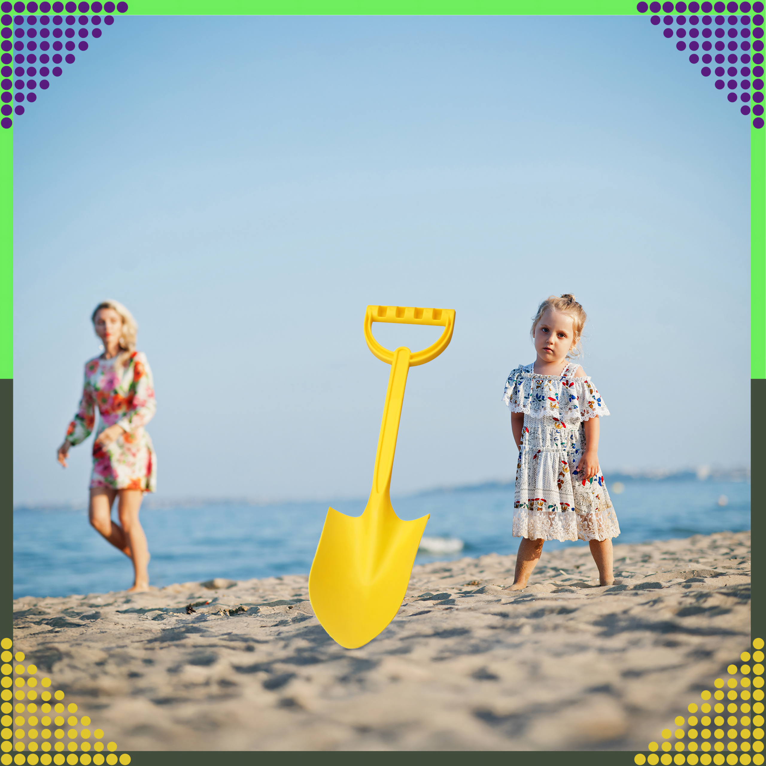 Łopatka Łopata Szpadel do Piasku na Plażę Piaskownice Mocna duża 51 cm - obrazek 9