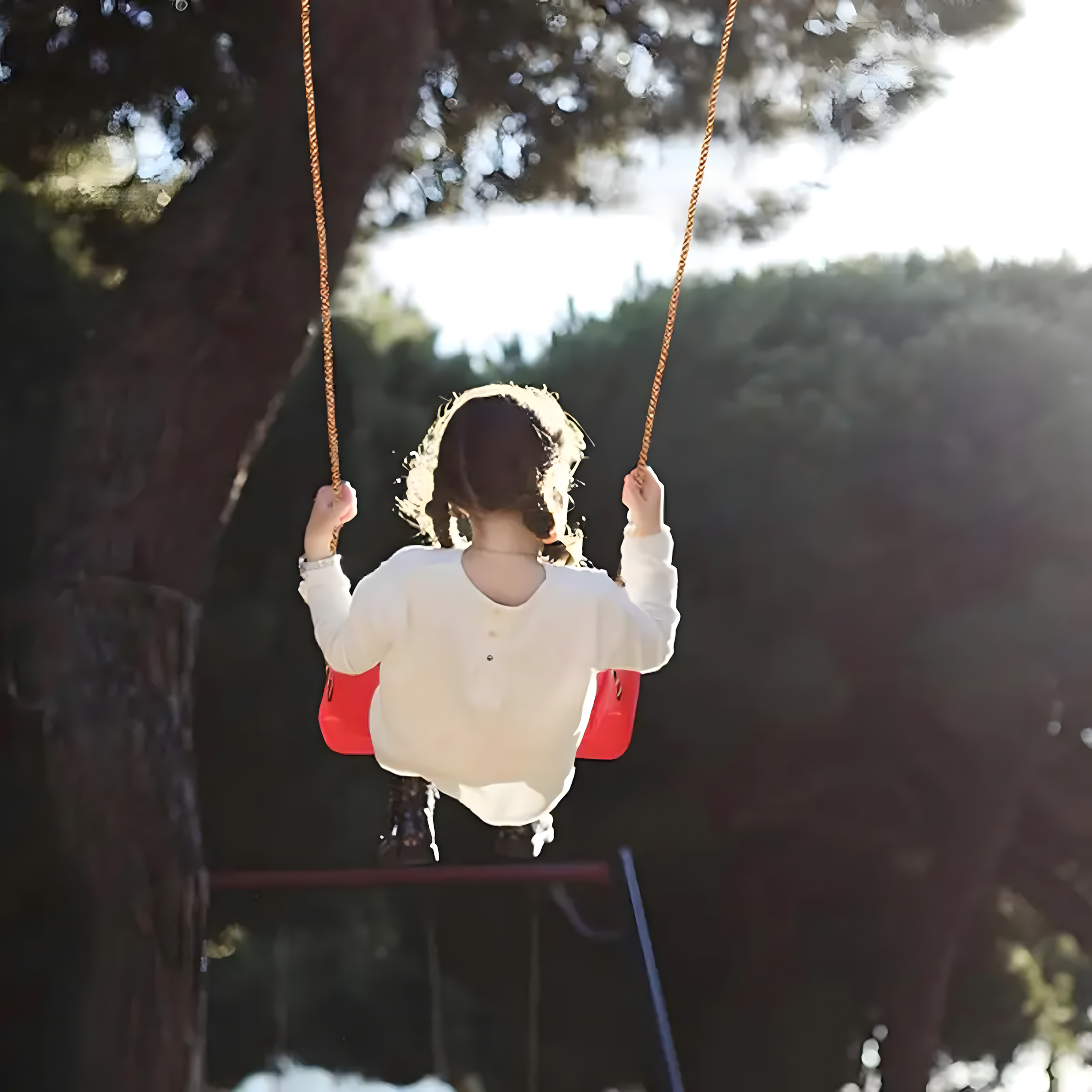 Huśtawka Ogrodowa dla Dzieci Ławeczka Deska Mocna Lekka + Karabińczyki - obrazek 8