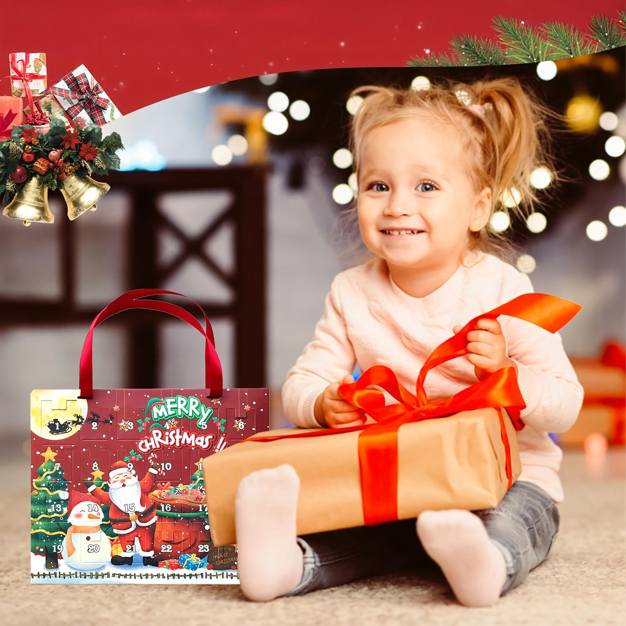 Kalendarz adwentowy Bransoletki Biżuteria Zawieszki 24 szt Diy Prezent - obrazek 5