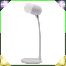 Lampka Biurkowa Nocna Ładowarka Indukcyjna Głośnik Bluetooth Szkolna Nauka