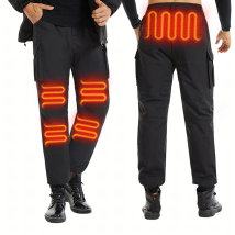 Spodnie Grzewcze Podgrzewane USB Wodoodporne Bojówki Powerbank Zimowe