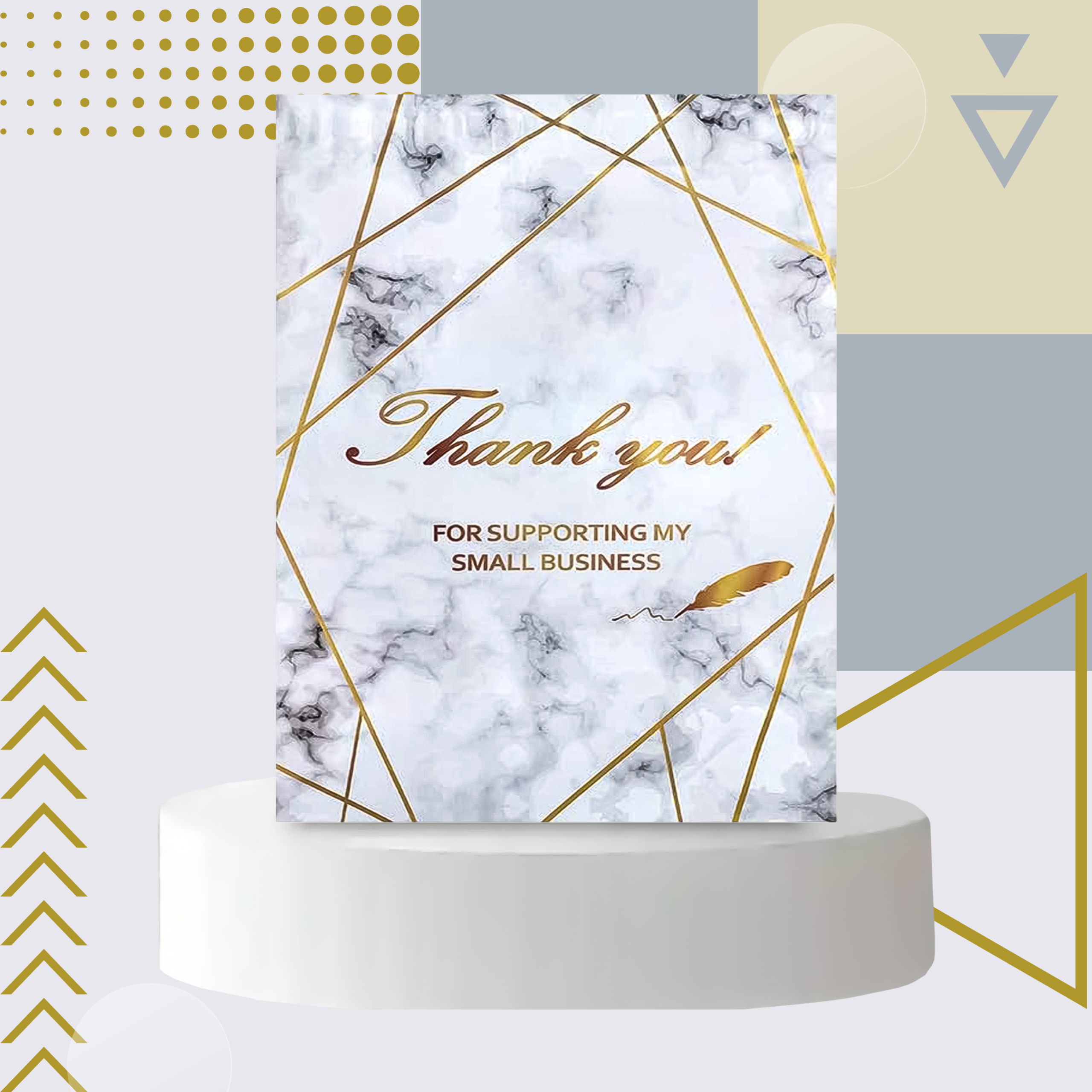 FOLIOPAKI KURIERSKIE MOCNE 255x370 ZŁOTY MARMUR THANK YOU 50szt - obrazek 5