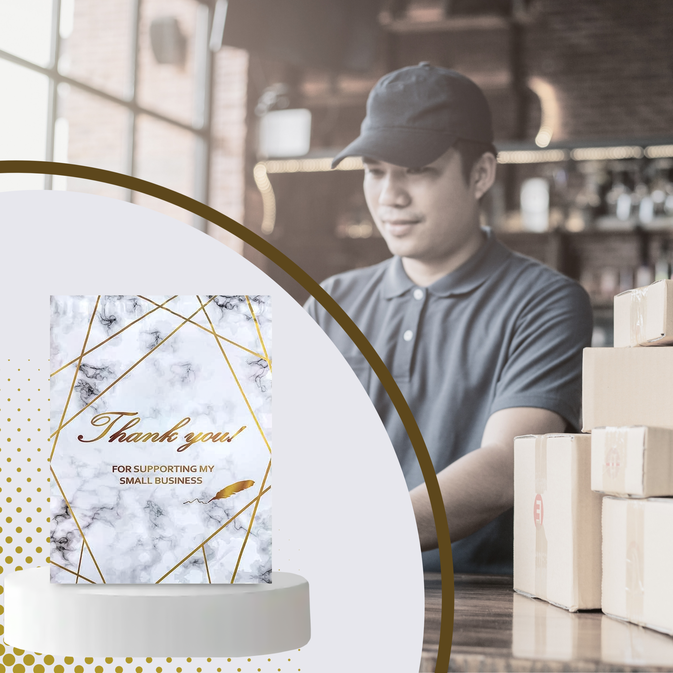 FOLIOPAKI KURIERSKIE MOCNE 255x370 ZŁOTY MARMUR THANK YOU 50szt - obrazek 9