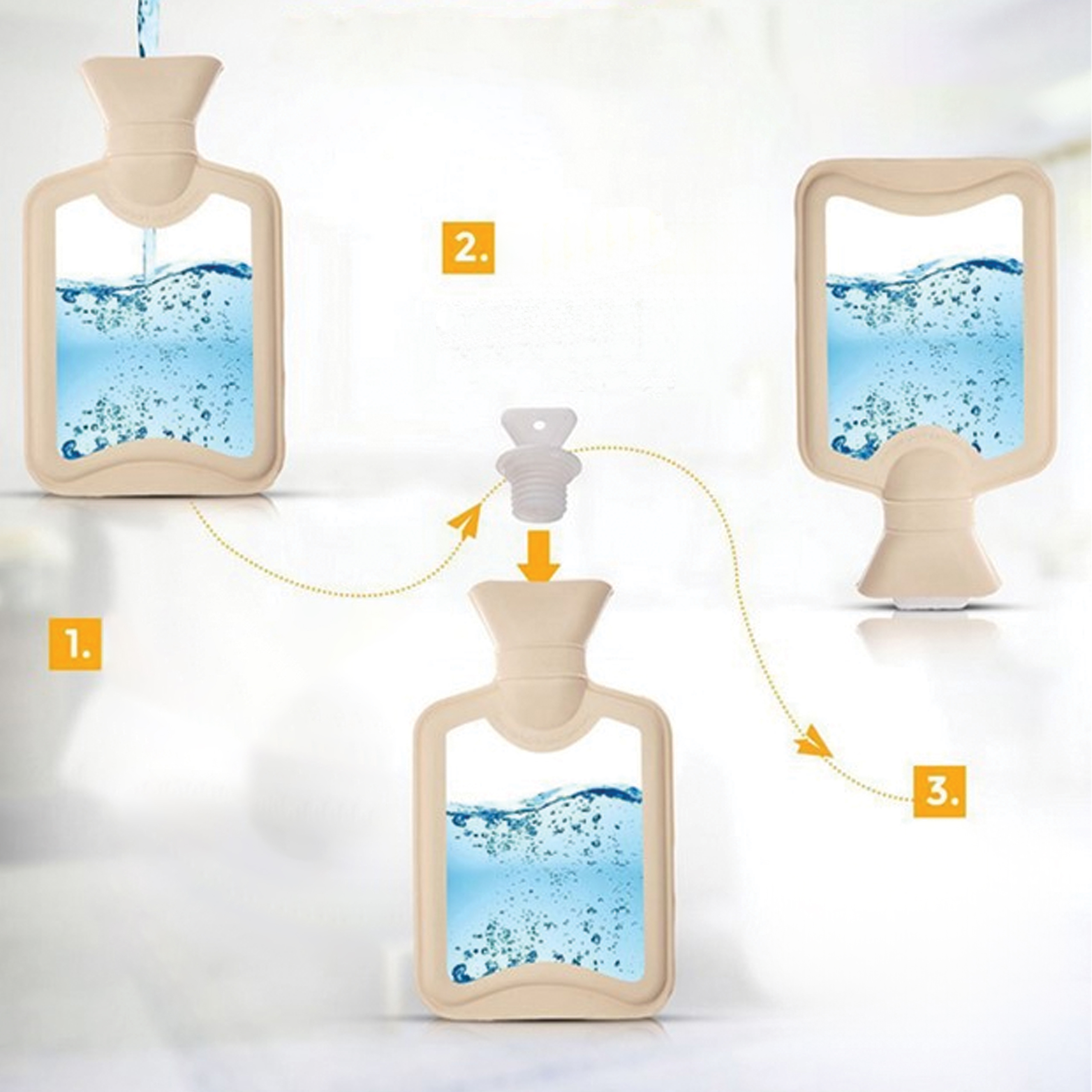 Termofor Świąteczny z Pokrowcem Sweterkowy Ogrzewacz na Wodę 2000 ml 2 L - obrazek 8