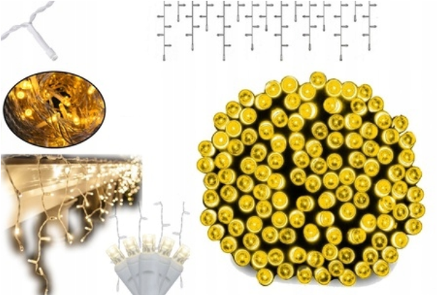 Lampki Świąteczne 500 Led Choinkowe Dekoracyjne IP44 Zewnętrzne 32m Ciepłe - obrazek 3