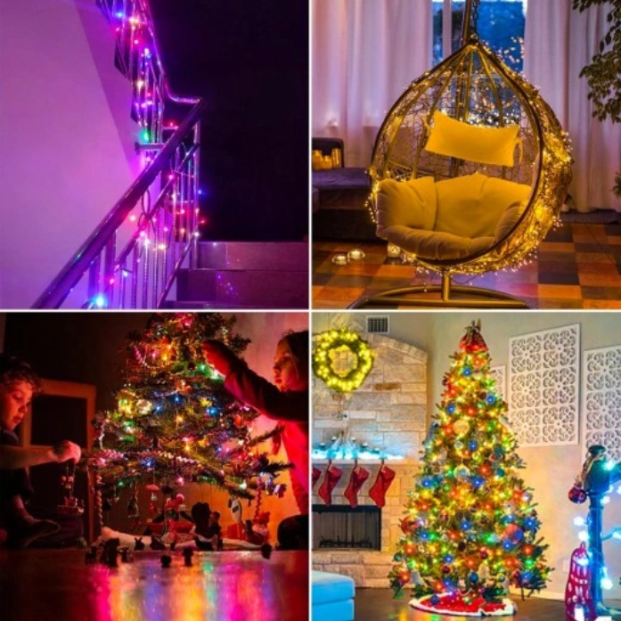 Lampki Świąteczne 500 Led Choinkowe Dekoracyjne IP44 Zewnętrzne 32m Ciepłe - obrazek 7