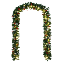 Girlanda Świetlna Choinkowa Świąteczna Łańcuch Led Kominek 2,7m Bombki